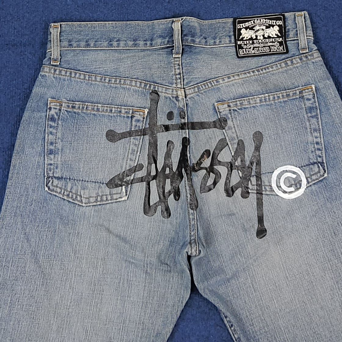 Stussy Vintage Stussy Rough n Rugged Denim Custom Logo Jeans C228N9 Size US 31 - 2 Thumbnail