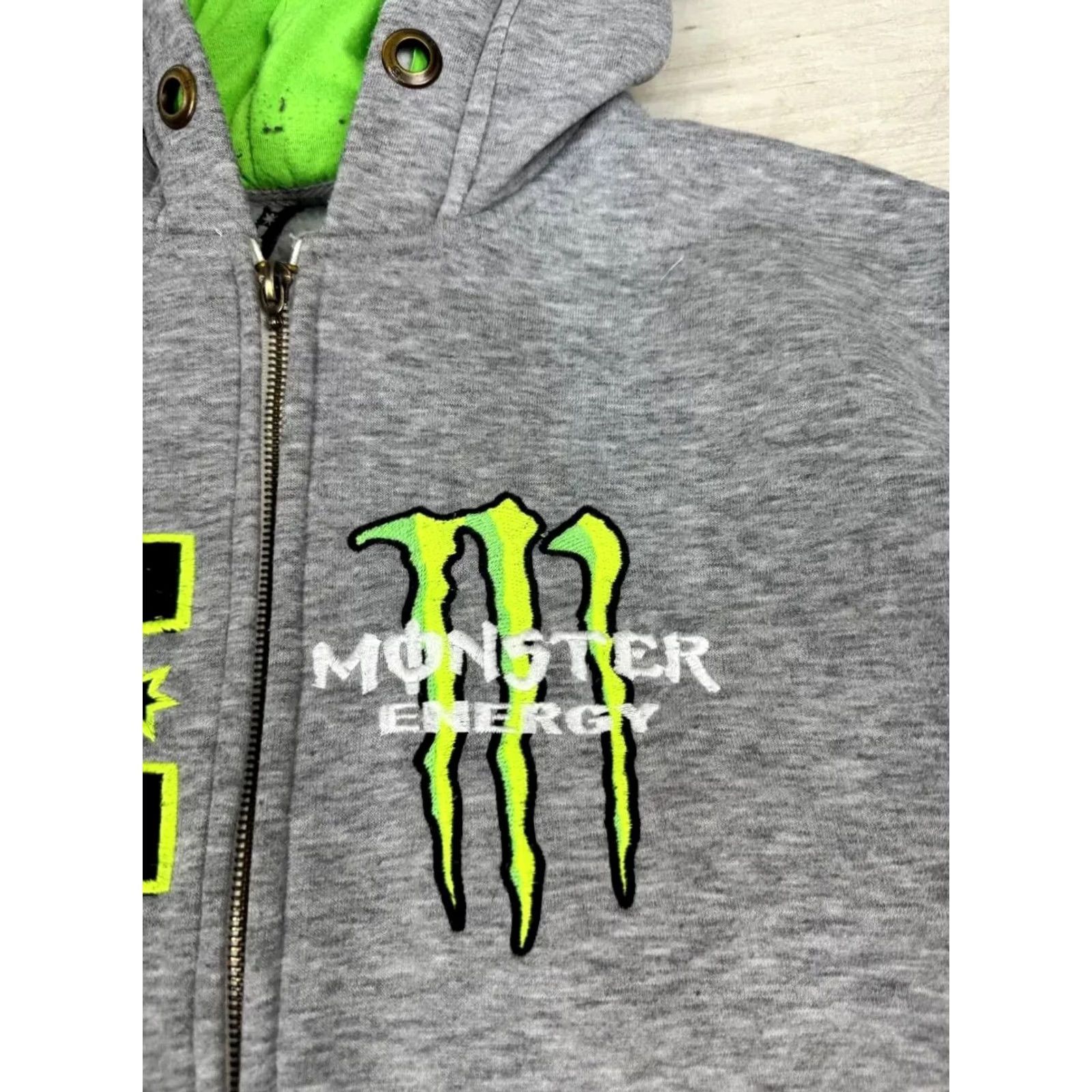 Logo 7 VINTAGE Monster Energy Hoodie DC Monster Energy Big Logo Full Zip Hooded Racing Men XL Gray Shirt Size US XL / EU 56 / 4 - 6 Thumbnail