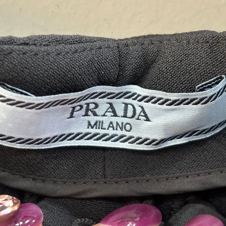 Prada Prada Black 7-point suit trousers 2502-Nextarrow Size 38R - 3 Thumbnail