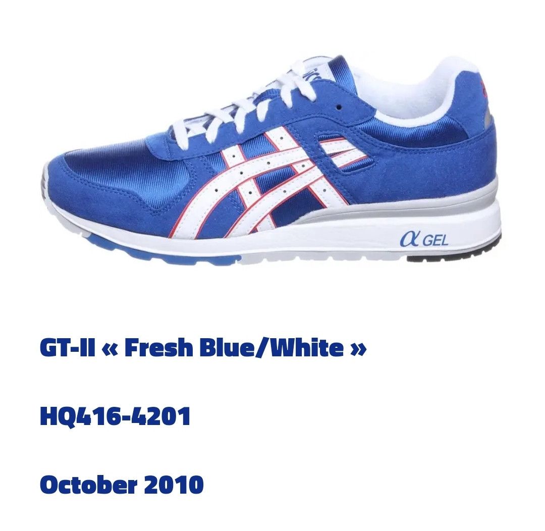 Asics Vintage Asics GT II Fresh Blue White Size US 9 / EU 42 - 2 Thumbnail