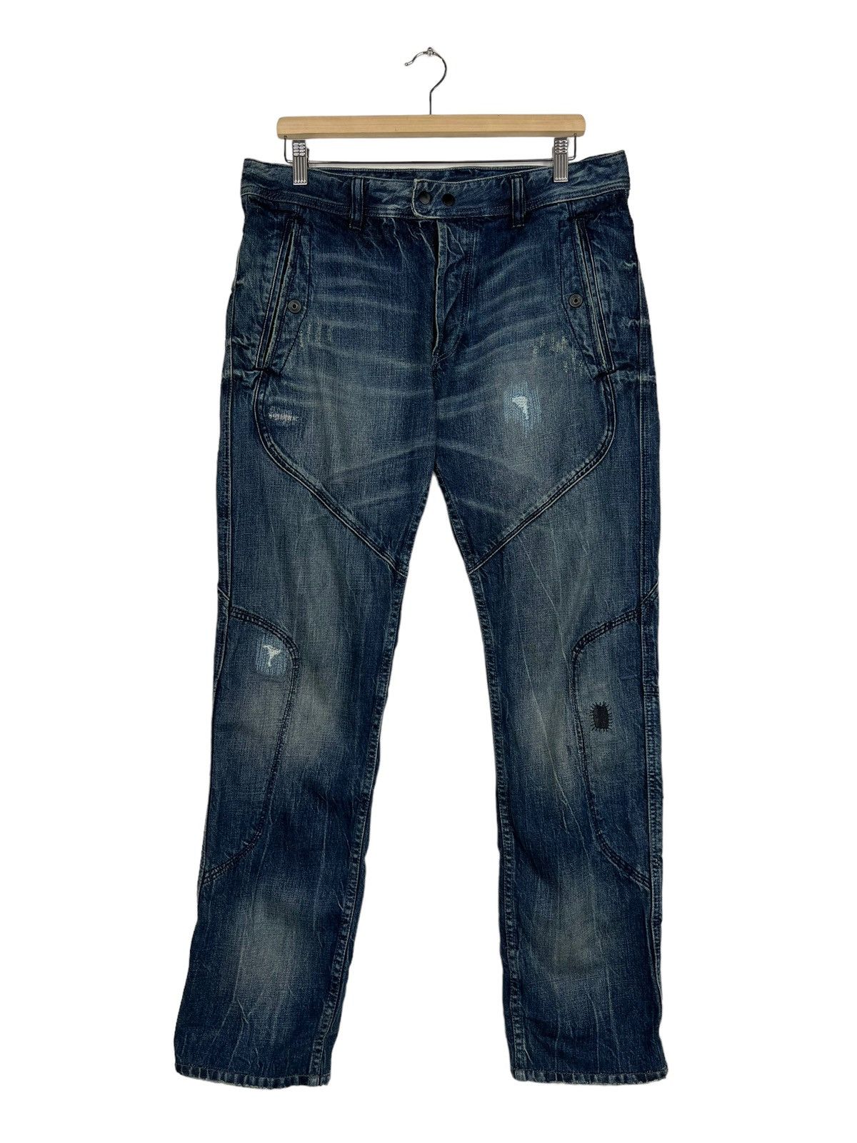 Diesel 🔥 DIESEL HYBRID BROKEN BORO DENIM Size US 34 / EU 50 - 1 Thumbnail