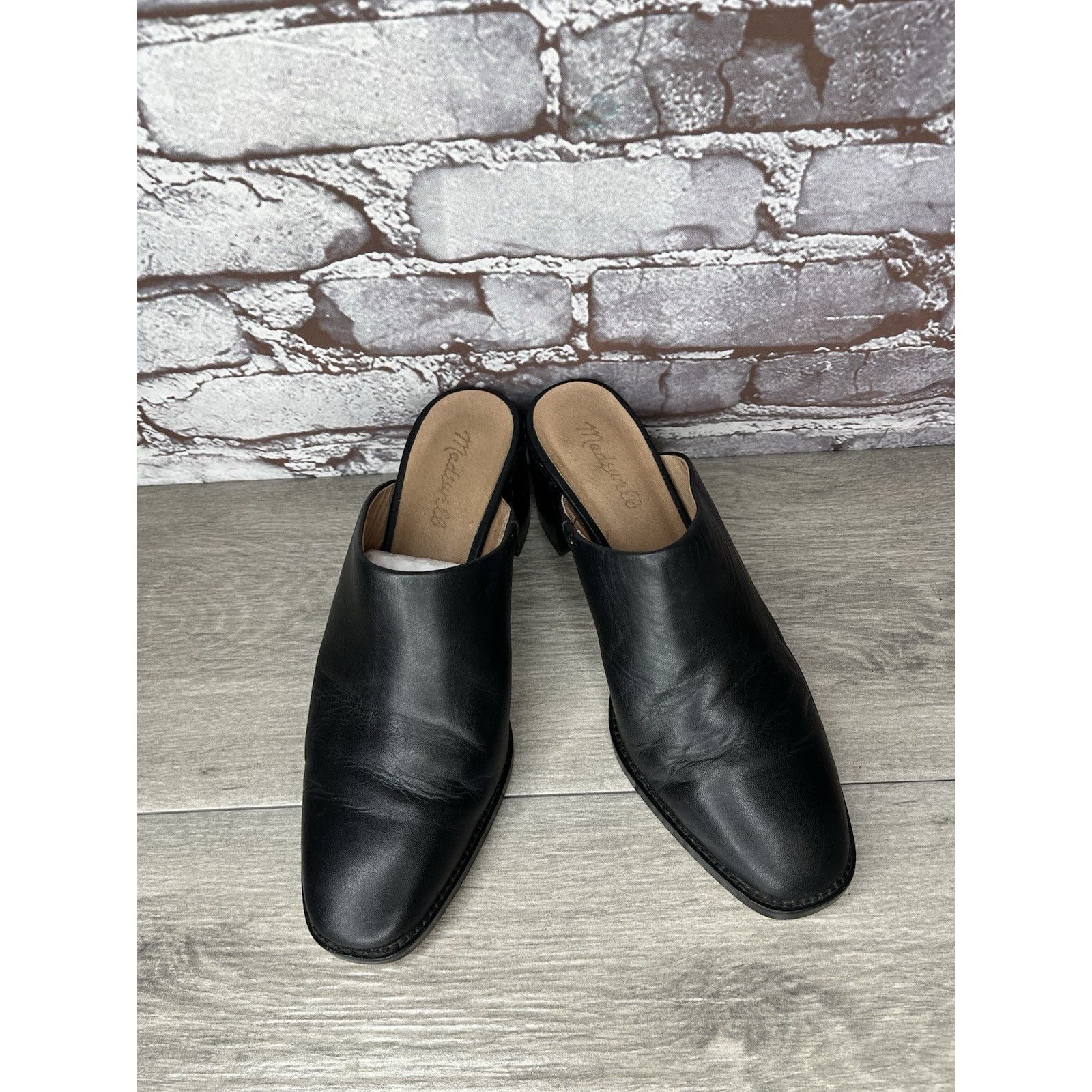 Madewell Madewell Black Leather THE HARPER Mules Slip On Clogs Heels Size US 8.5 / IT 38.5 - 13 Thumbnail