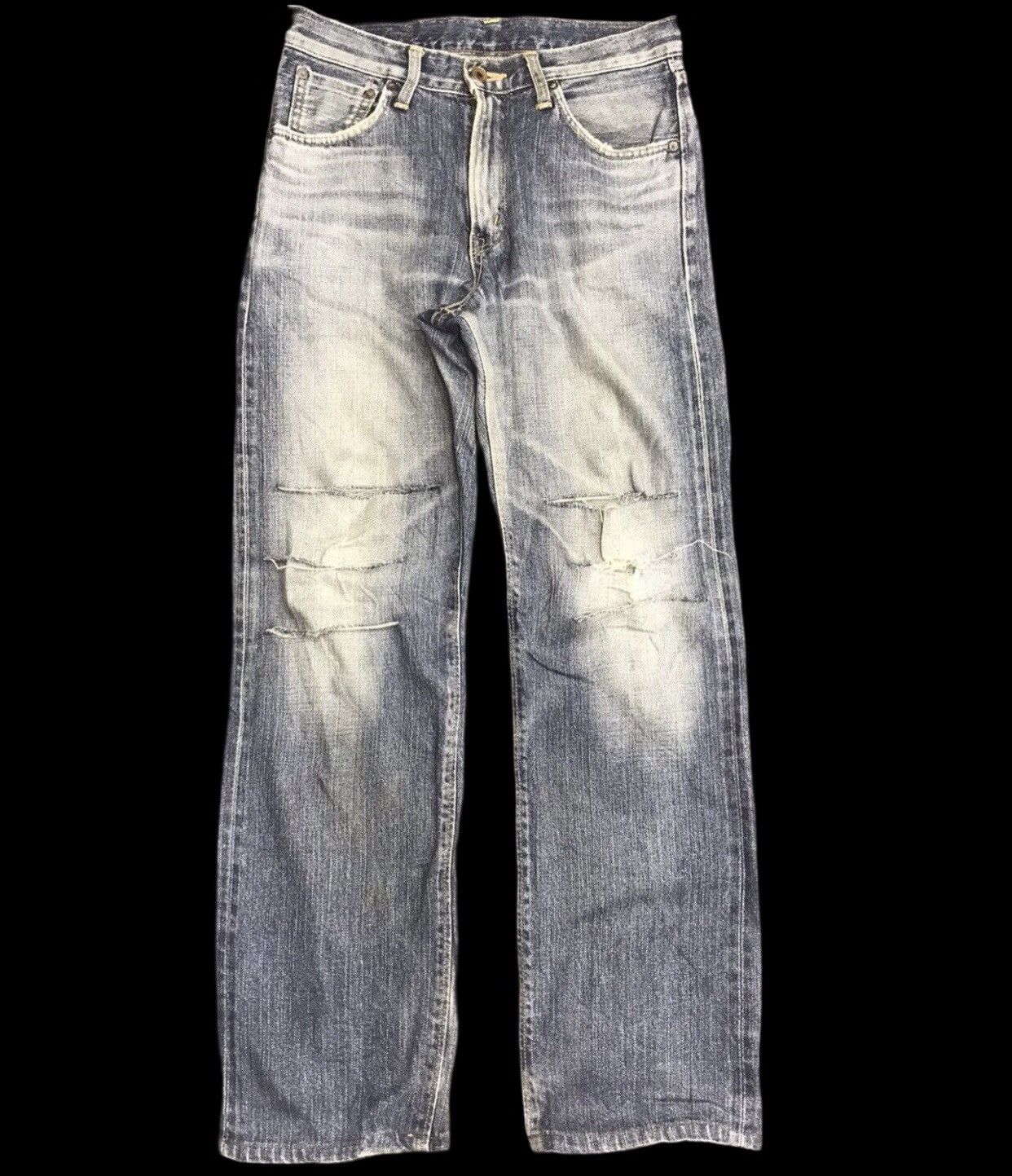 Edwin 💥THRASHED💥EDWIN 505zx Selvedge Distressed Jeans Size US 30 / EU 46 - 1 Thumbnail
