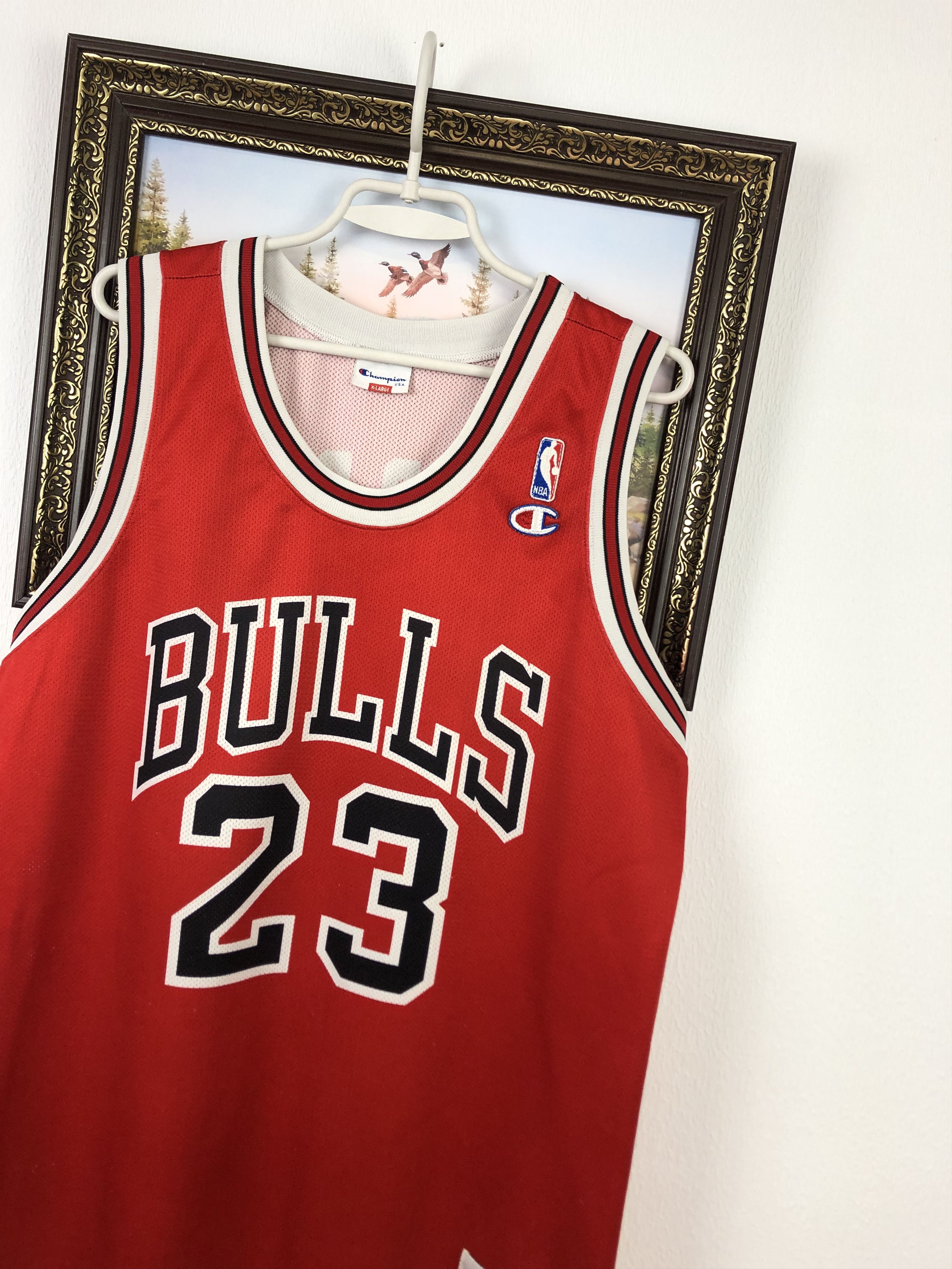 Champion Vintage Chicago Bulls NBA 23 Jordan Jersey Shirt Rare Size US XL / EU 56 / 4 - 4 Thumbnail