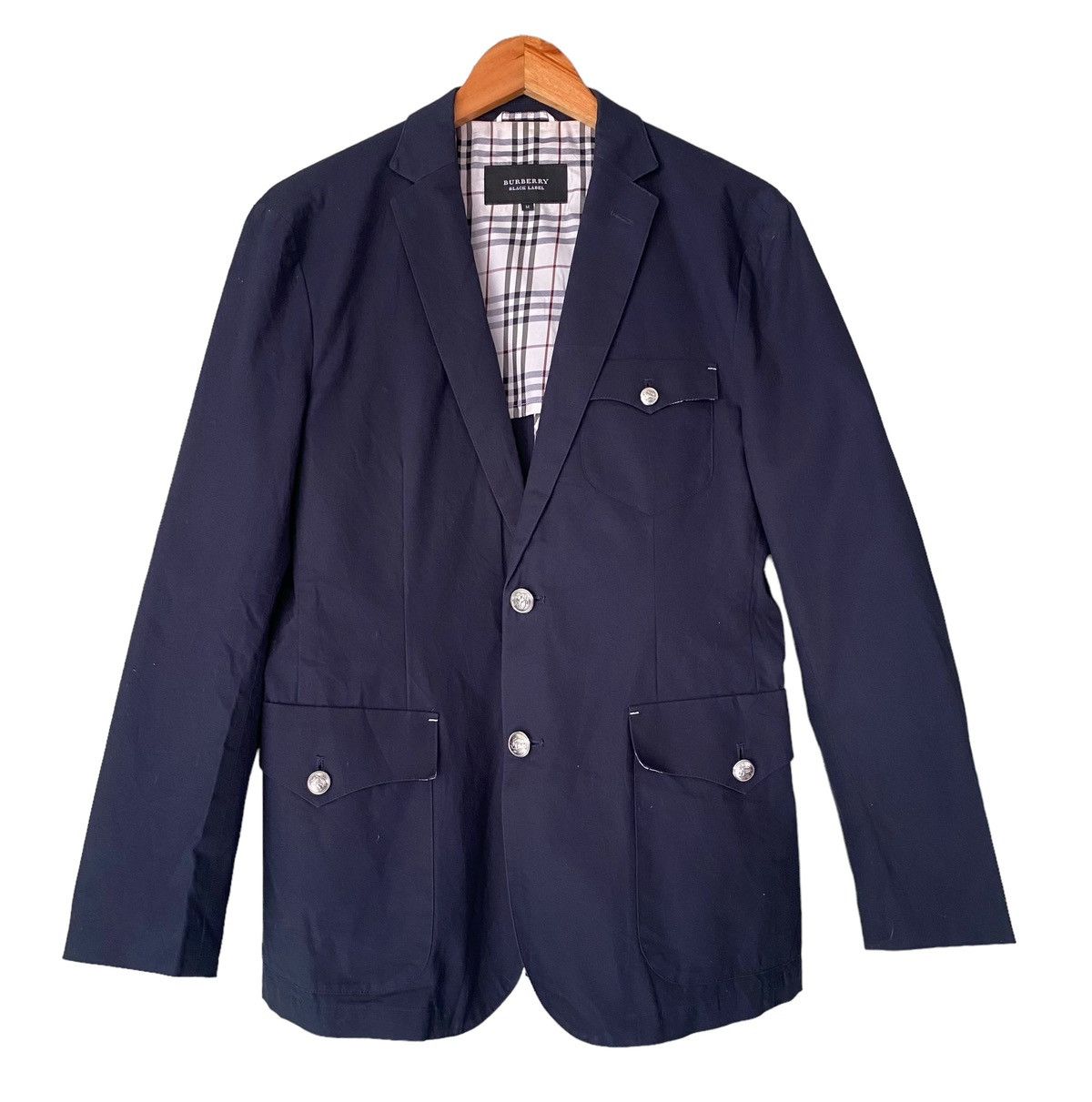 Burberry BURBERRY PROSUM Blazer Dark Blue Size 42S - 1 Thumbnail
