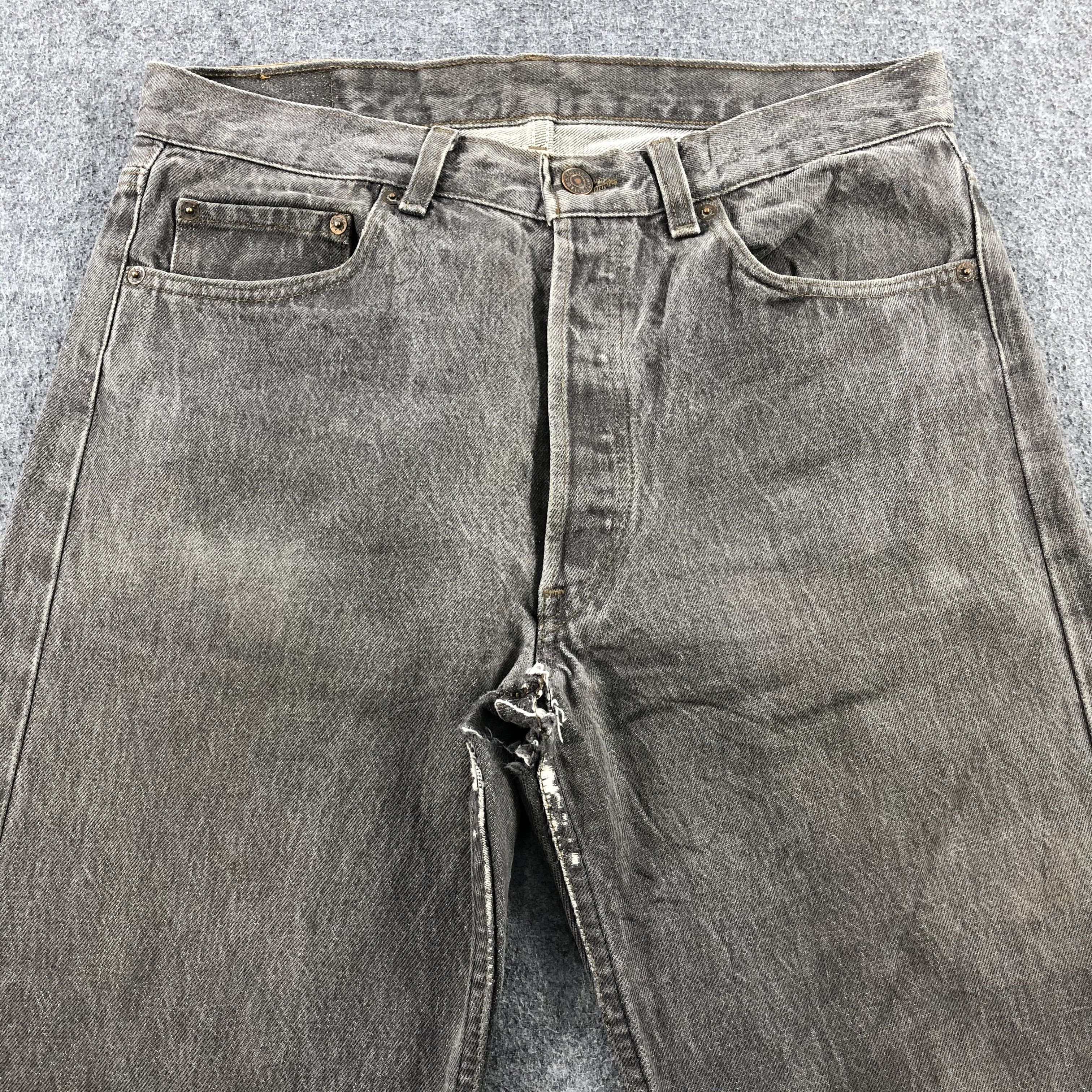 Levi's Vintage 90s Levis 501 Faded Black Jeans-JM2063 Size US 34 / EU 50 - 3 Thumbnail