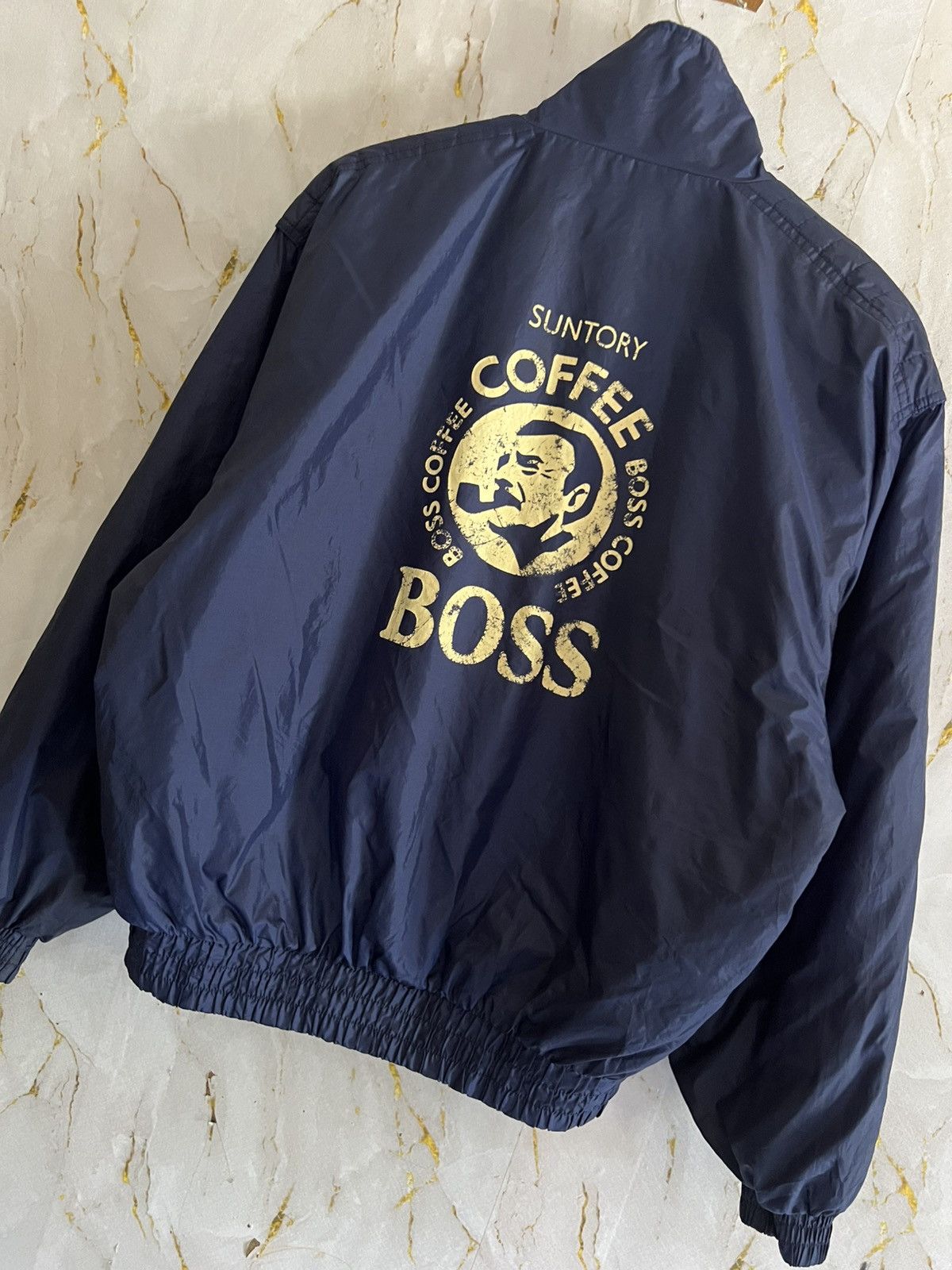 Vintage Suntory Boss Coffee Zipper Jacket – Rare Collectible