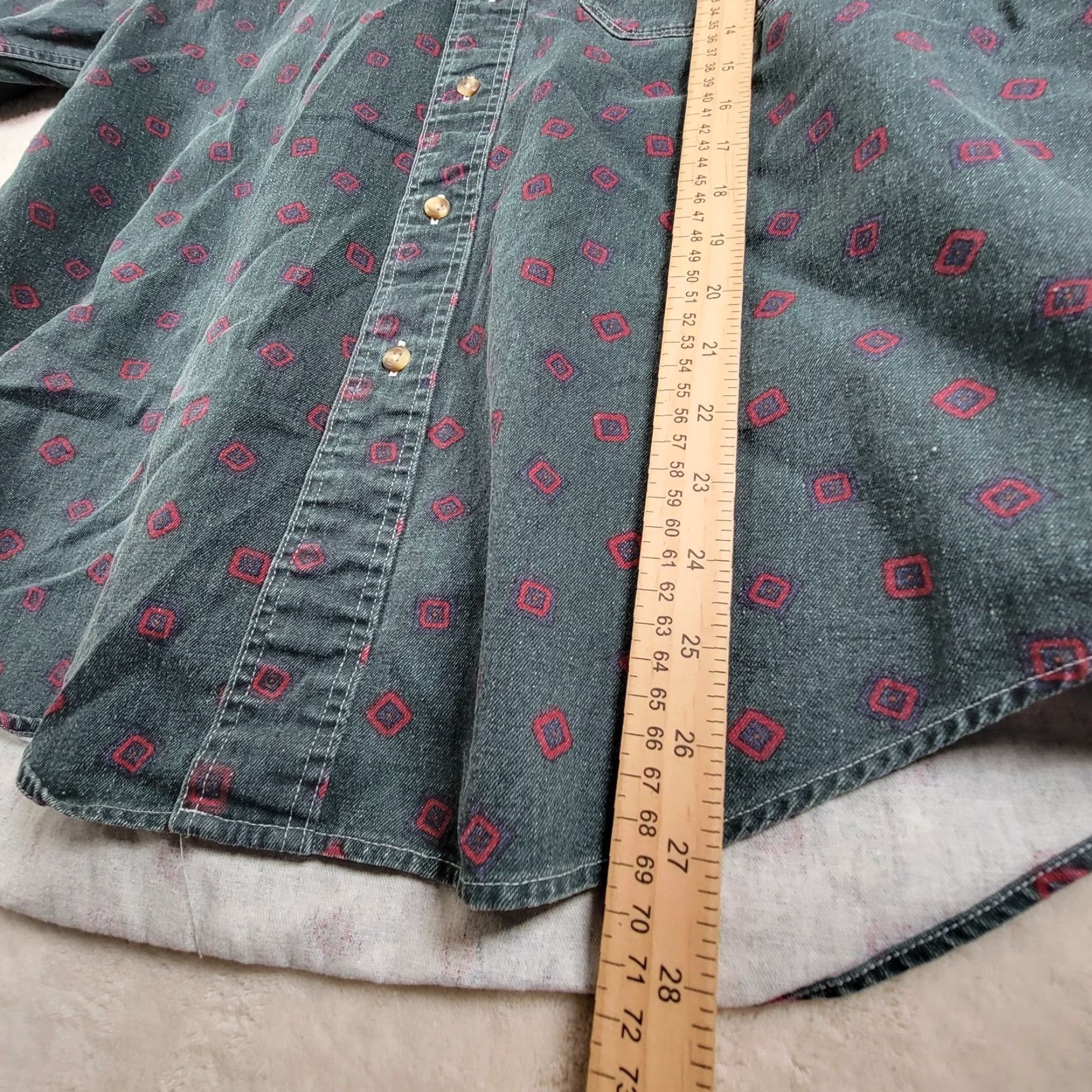 Vintage VINTAGE Robinson's Green Men's Shirt Button-Up Long Sleeve Medium Regular Cotton Geometric Vintage Classic Mens Shirt Size US M / EU 48-50 / 2 - 5 Thumbnail