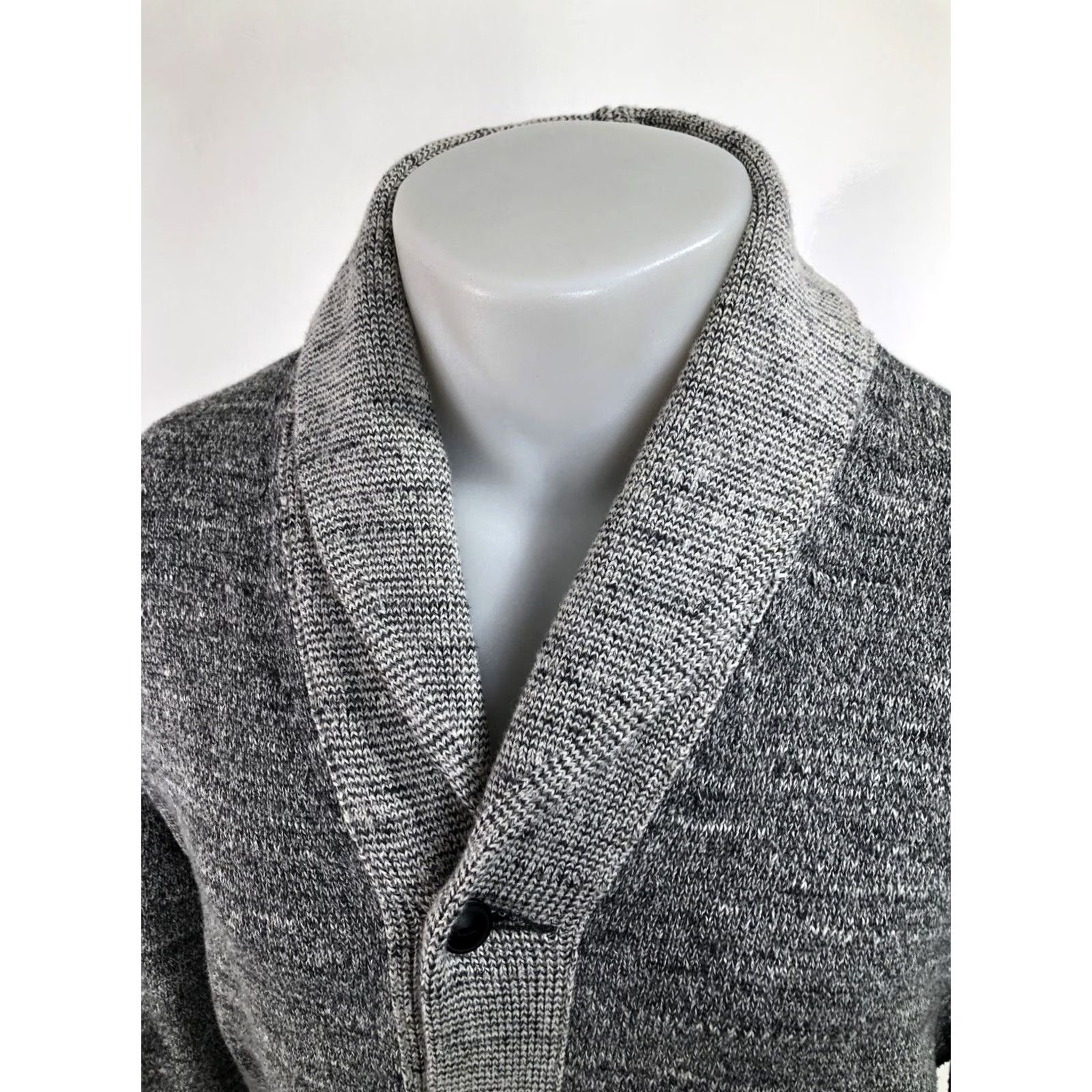Polo Ralph Lauren POLO RALPH LAUREN SHAWL Cardigan Mens M Gray Knit Sweater - EXCELLENT Size US M / EU 48-50 / 2 - 3 Thumbnail