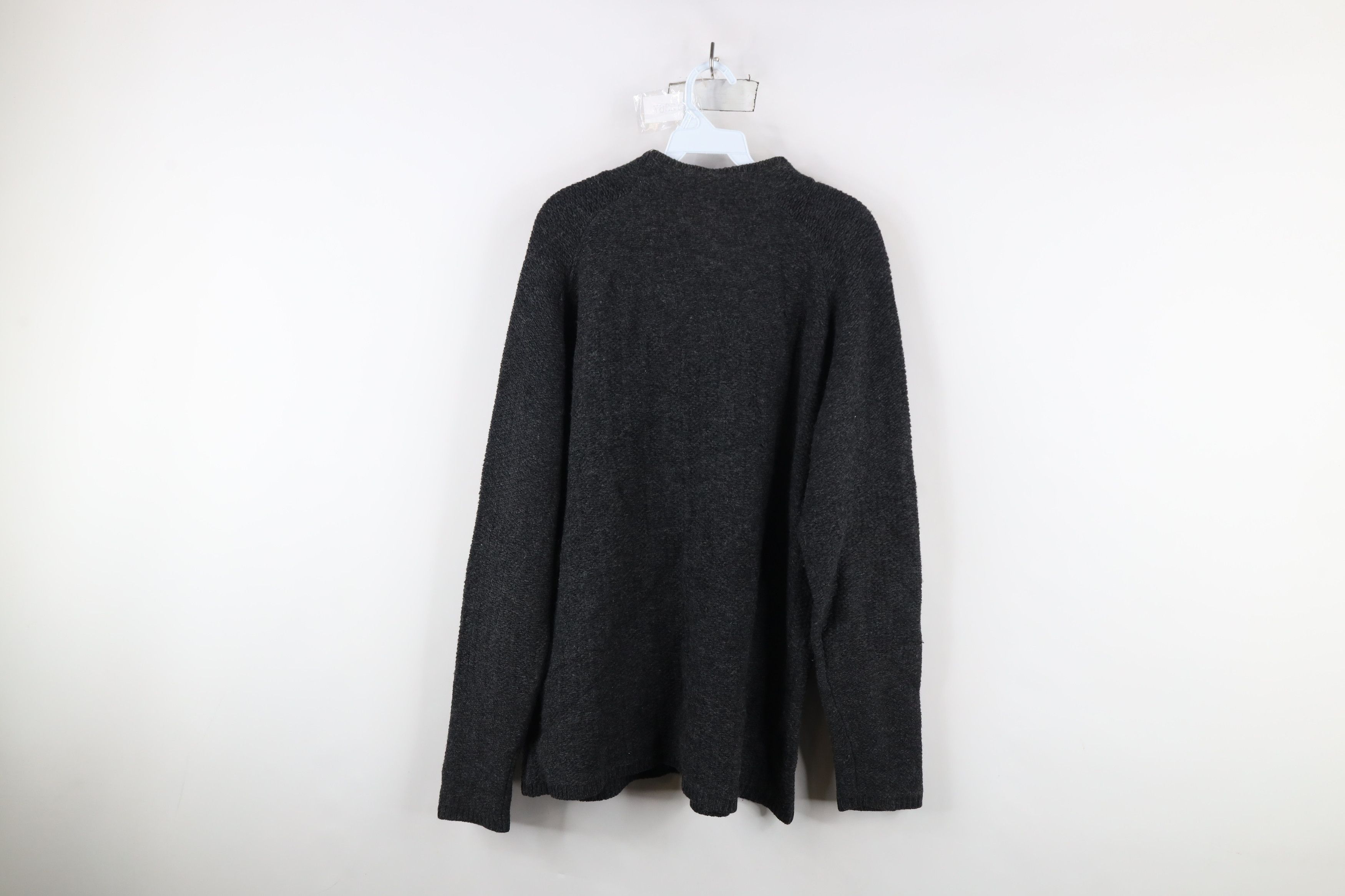 Vintage Vintage 90s Streetwear Ribbed Wool Knit Sweater Gray Size L / US 10 / IT 46 - 10 Thumbnail