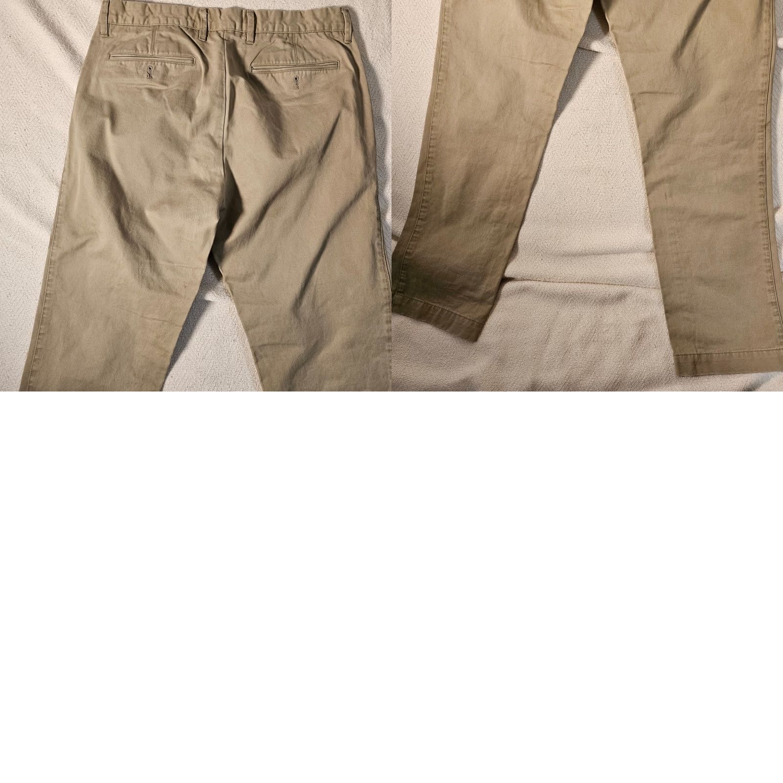 Banana Republic Banana Republic Men's Chino Pants Size 33x30 Beige Straight Flat Front Cotton Store Stock Size US 33 - 8 Thumbnail
