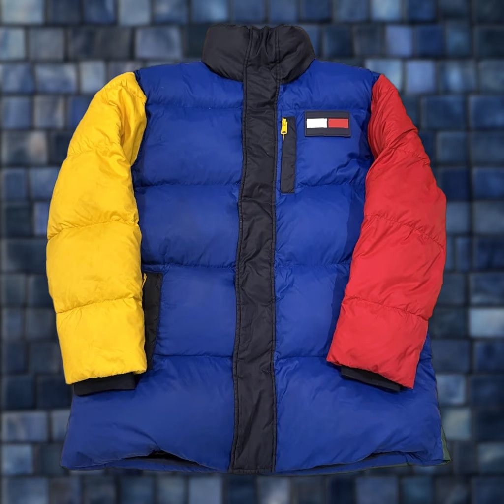 Tommy Hilfiger Tommy Hilfiger Puffer Reversible Jacket Down Feather Mens M Multi Flaws Size US M / EU 48-50 / 2 - 1 Thumbnail