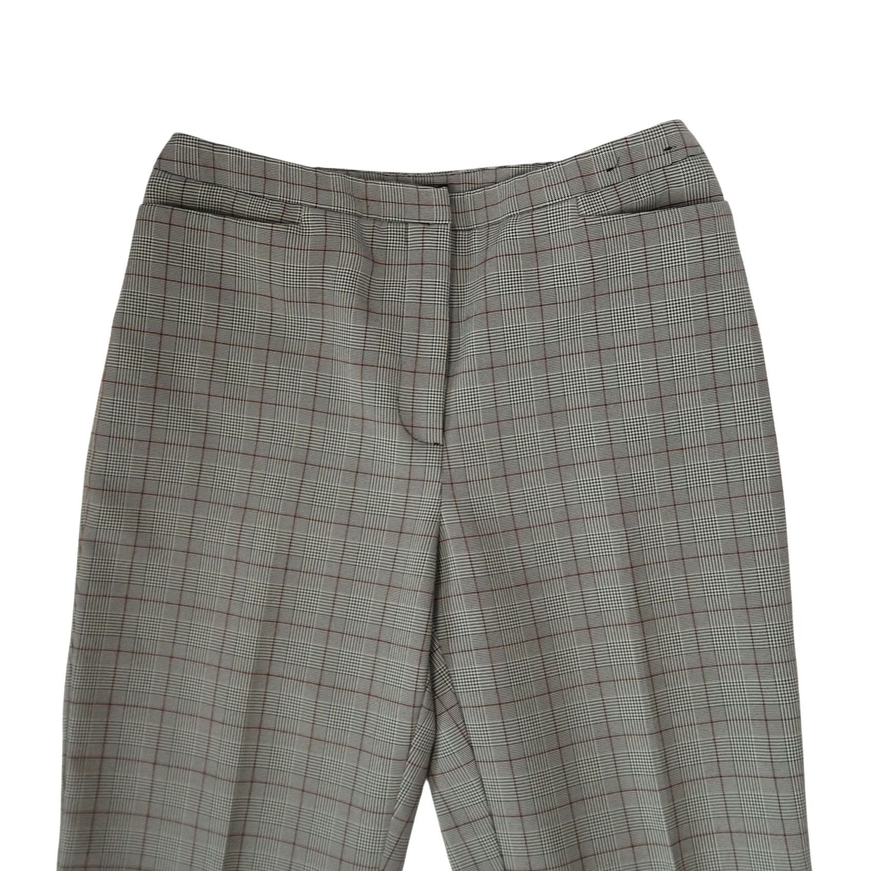 Vintage VINTAGE New York & Company Grey Plaid Straight Leg Pants 2 Women Workwear 90s Size 26" / US 2 / IT 38 - 2 Thumbnail