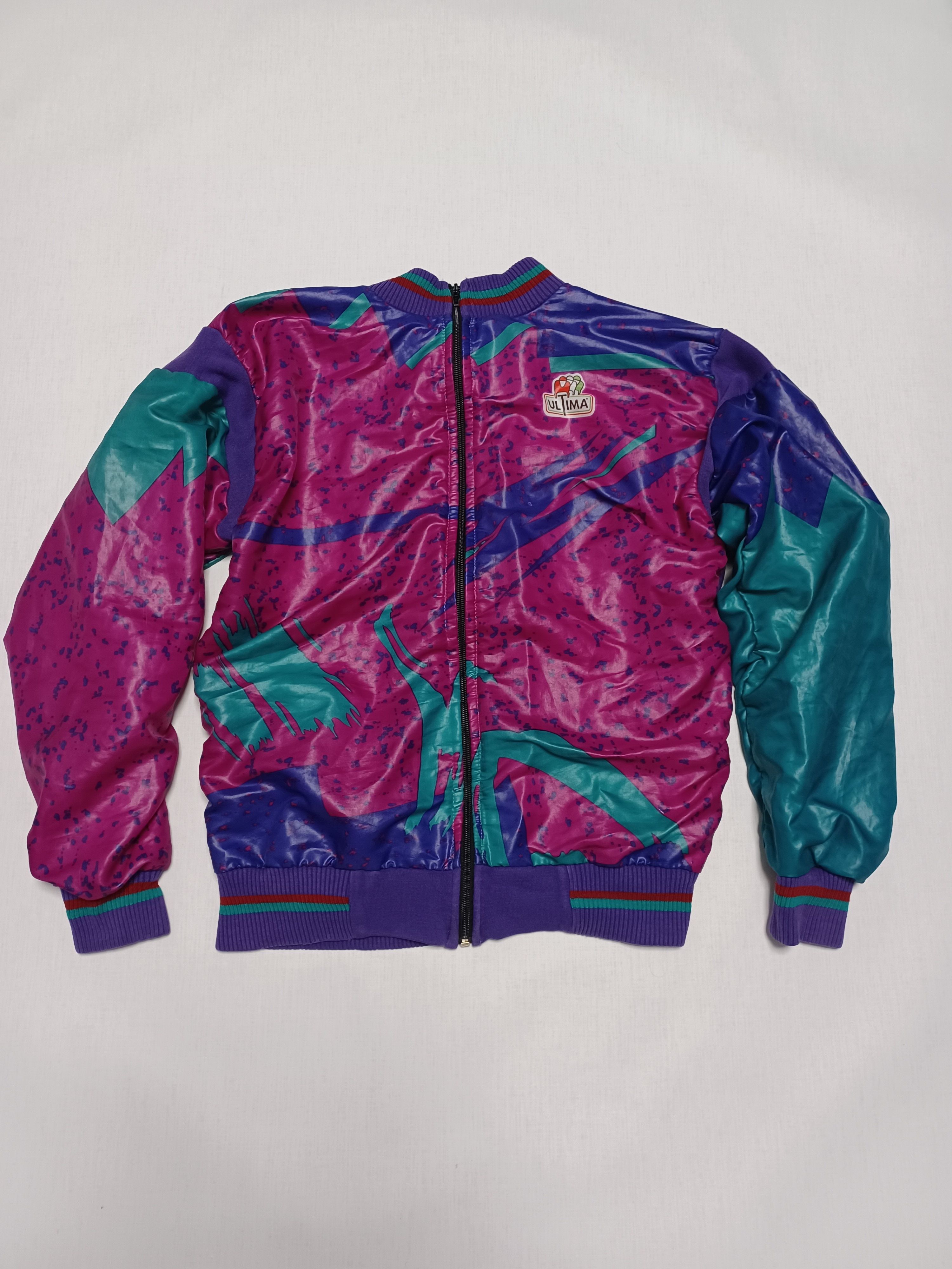 Pre-owned 1990x Clothing X Bicycle Ultima Vintage Italian Bicycle Bomber Jacket 80's Or 90's Y2k (size Medium) In Multicolor
