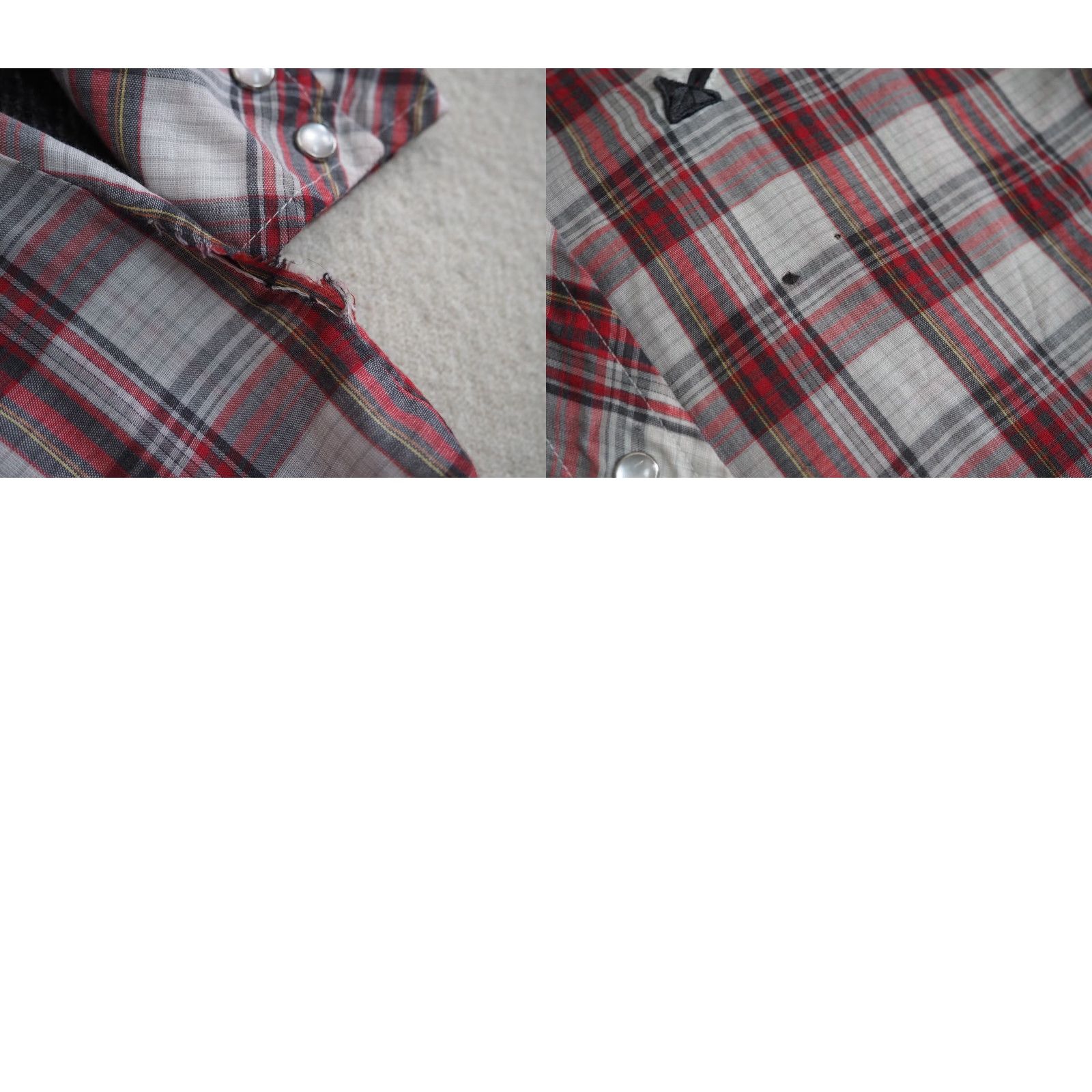 Vintage VTG Miller Western Shirt XS Red Plaid Pearl Snap Button 60s 70s Cowboy Rockabilly Cotton Long Sleeve Size US XS / EU 42 / 0 - 8 Thumbnail