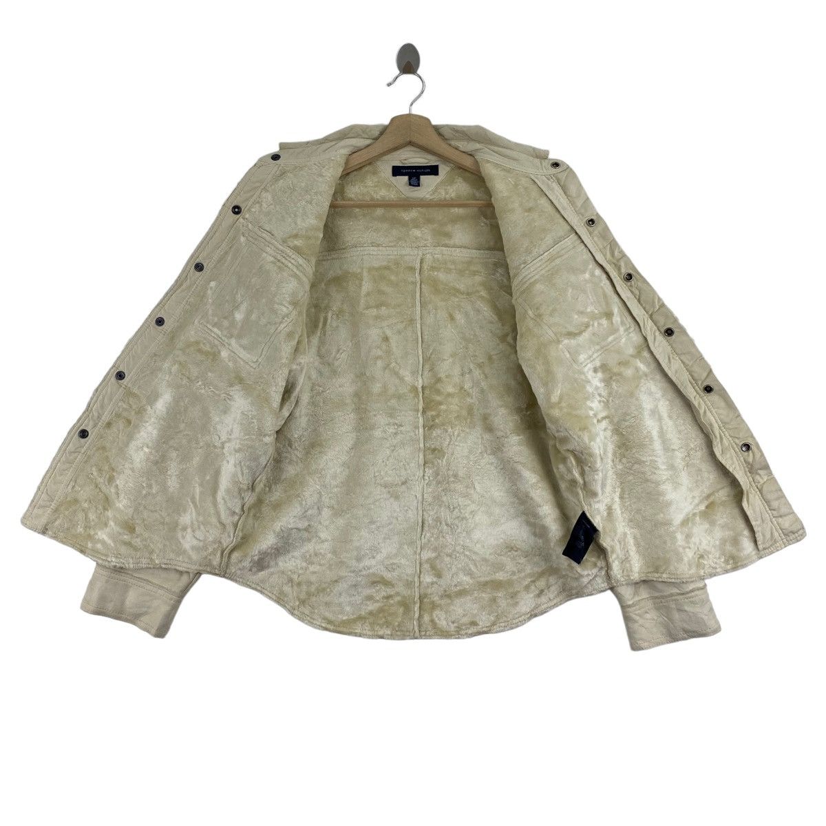 Tommy Hilfiger × Vintage Vintage TOMMY HILFIGER Fur Inside Beige Collar Coat Size US M / EU 48-50 / 2 - 4 Thumbnail