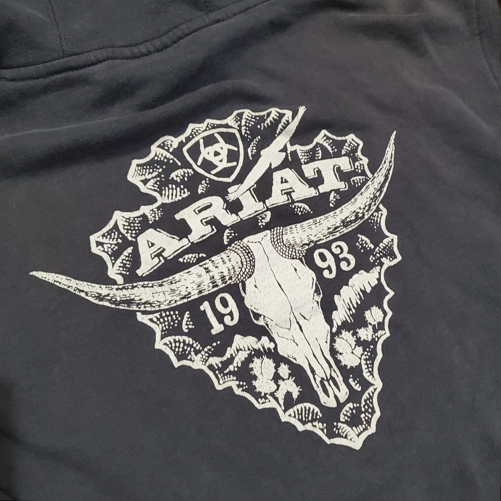 Ariat Ariat Hoodie Mens Small Gray Pullover Fleece Sweatshirt Skull Graphic Western Size US S / EU 44-46 / 1 - 4 Thumbnail