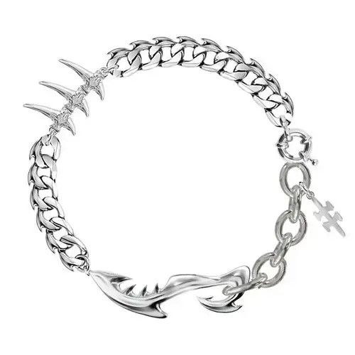 Jewelry × Vintage Cool Design Shark Charm Bracelet Size ONE SIZE - 4 Thumbnail