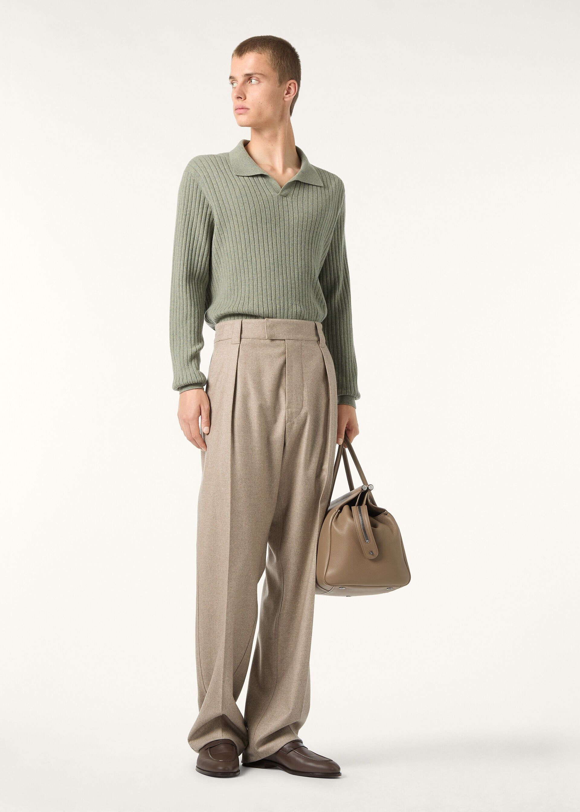 Loro Piana os11x0326 FAO7215 Reinga Pant in Grey Sand Size US 34 / EU 50 - 2 Thumbnail