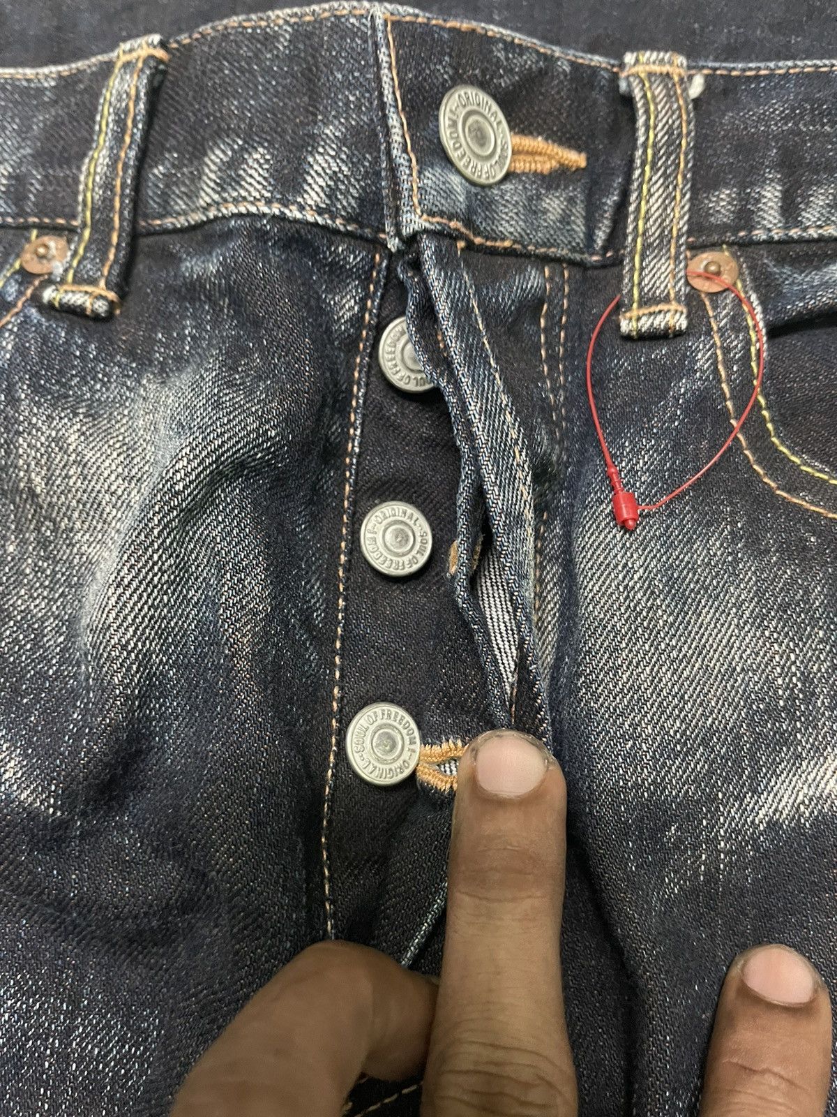 If Six Was Nine Y2K JAPANESE BRAND SOUL OF FREEDOM DENIM RARE DESIGN Size US 32 / EU 48 - 8 Thumbnail