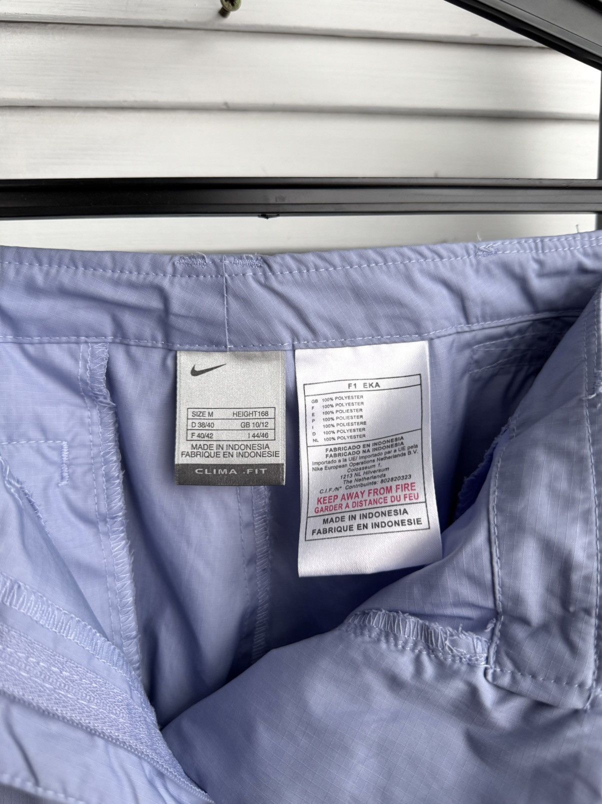 Nike Vintage Nike Clima-Fit Zip Off Tech Pants Nylon Light Blue Size US 30 / EU 46 - 8 Thumbnail