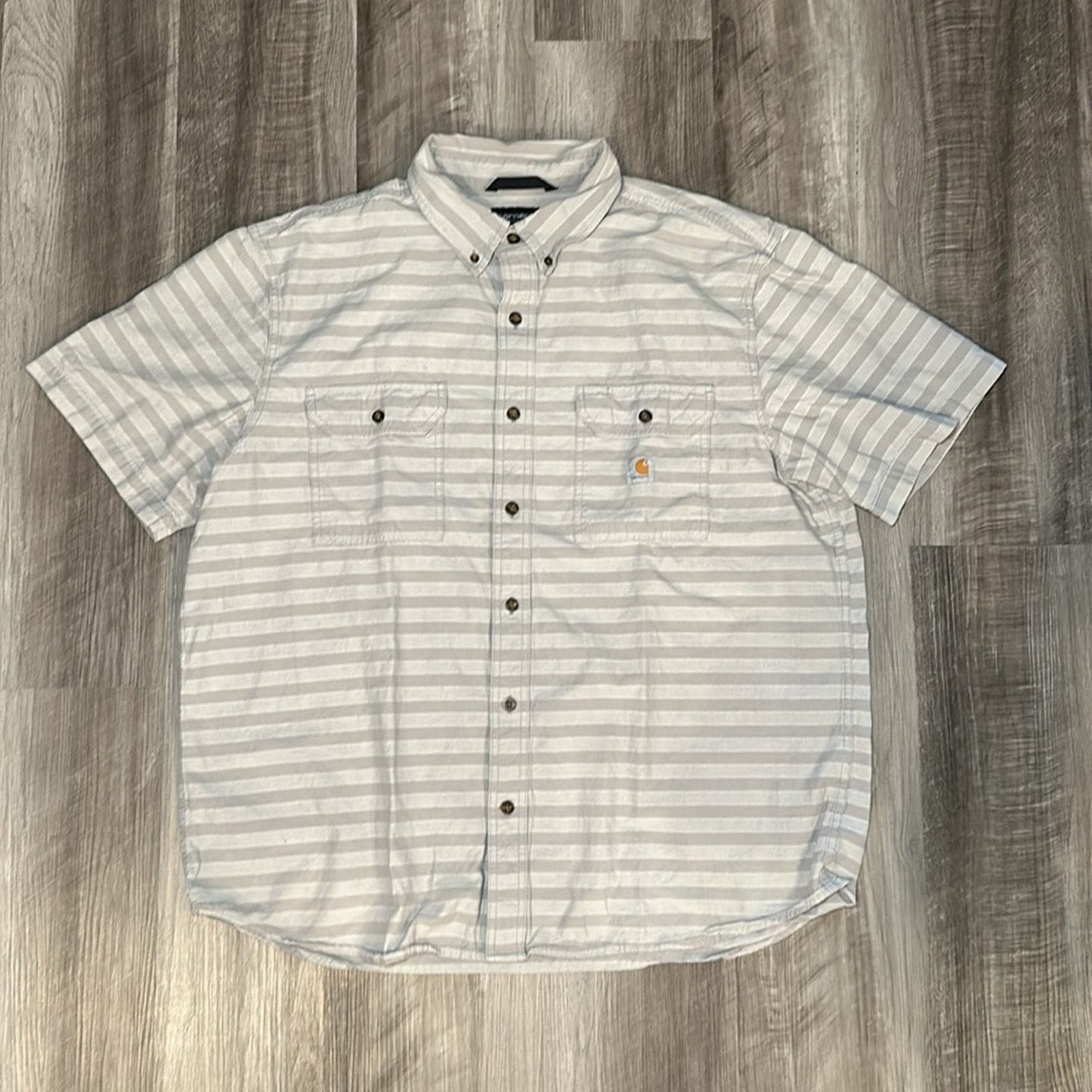 Carhartt Carhartt Loose Fit Midweight Striped Short Sleeve - XL Size US XL / EU 56 / 4 - 2 Thumbnail