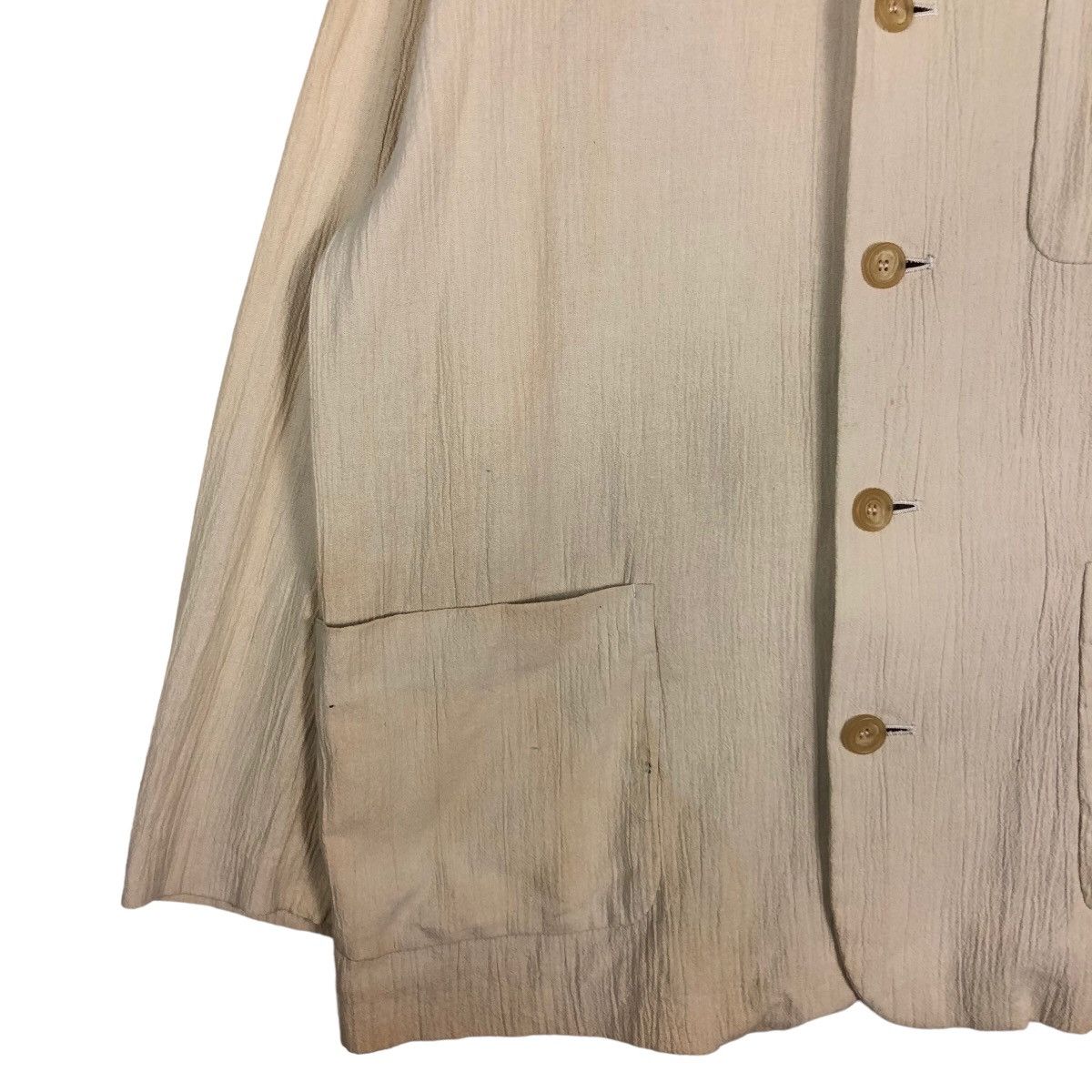 Issey Miyake 🔥Vintage Pleated Button Jacket Work Oversized Jun Men Japan Size US L / EU 52-54 / 3 - 4 Thumbnail