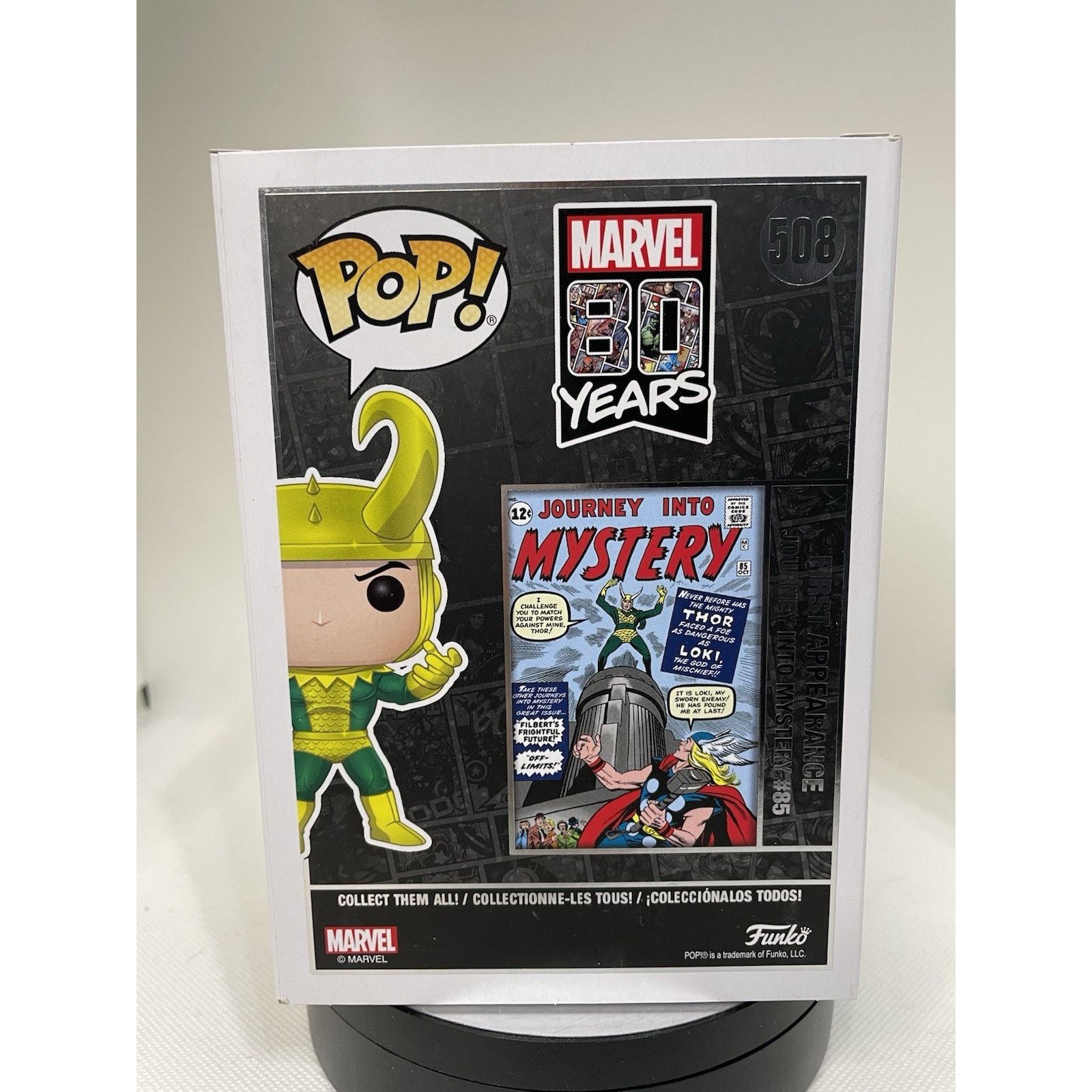 Marvel Comics Funko POP Marvel 80 Years: Loki #508, Marvel Collector Corps Size ONE SIZE - 5 Thumbnail