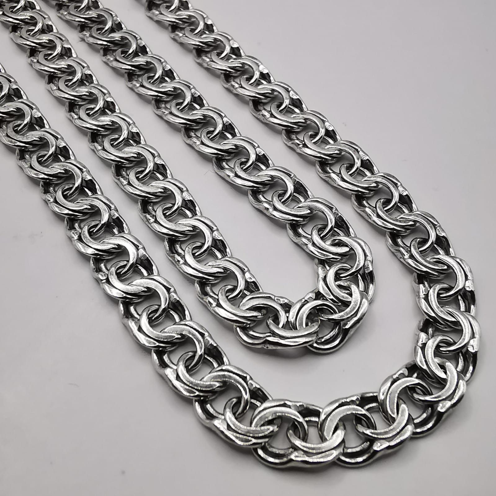 Sterling Silver Vintage Jewelry Chain, 925 Sterling Silver, Signed 30,70g Size ONE SIZE - 2 Thumbnail