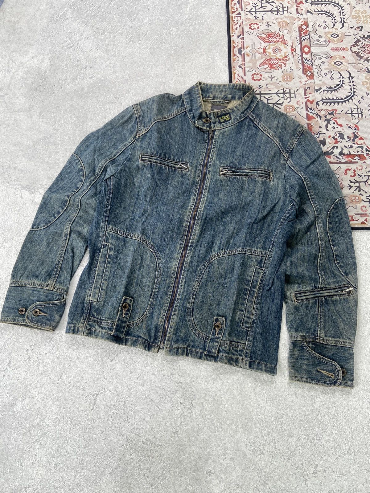 G-Star Vintage G star Raw biker riding fading jacket Size US M / EU 48-50 / 2 - 2 Thumbnail