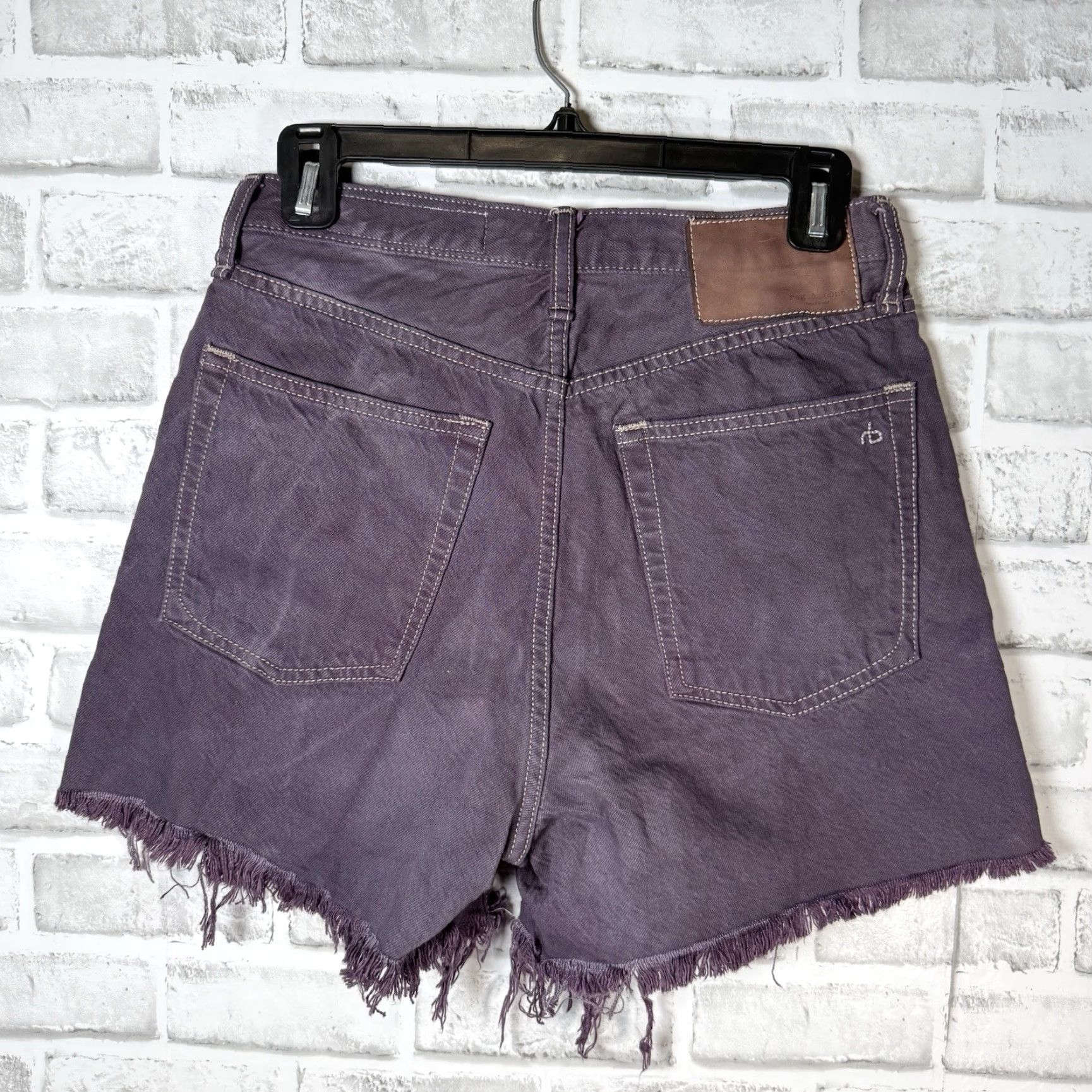 Rag & Bone RAG & BONE Purple Organic Cotton Casual Cut Off Shorts Womens Size 26 Size 26" / US 2 / IT 38 - 5 Thumbnail