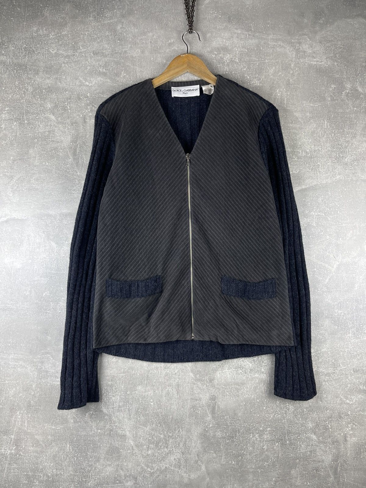 Dolce & Gabbana Dolce & Gabbana Maglie Late 90s Techno Knit Hybrid Jacket Size US M / EU 48-50 / 2 - 1 Thumbnail