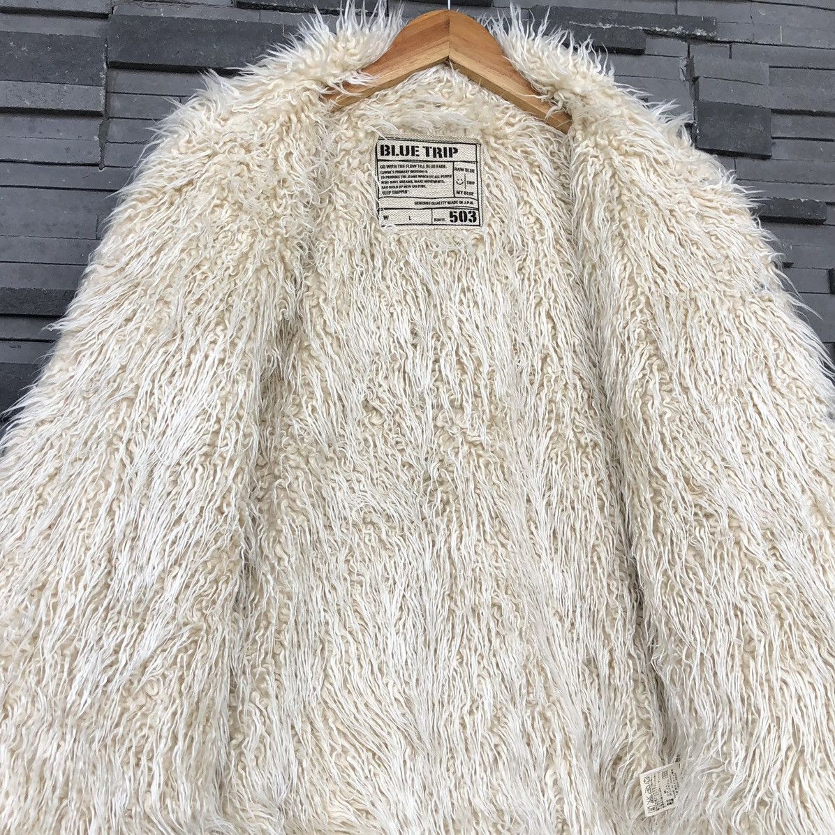 Vintage Vintage Edwin Faux Fur Lining Shearling Denim Jacket Size US L / EU 52-54 / 3 - 4 Thumbnail