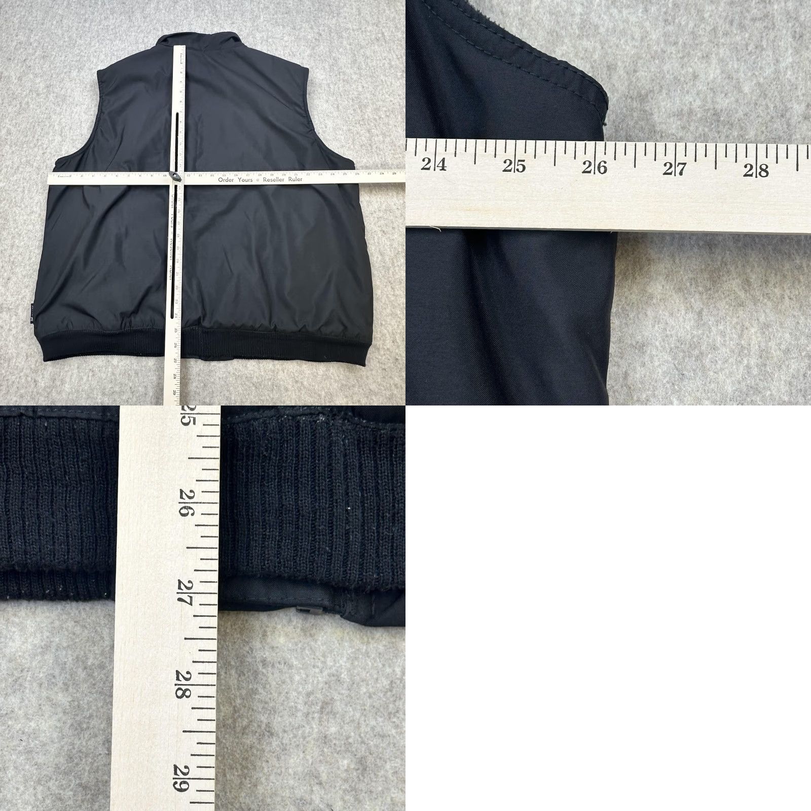 Chaps Chaps Vest Mens 2XL Black Full Zip Fleece Lined Stand Collar Rib Hem Pockets Size US XXL / EU 58 / 5 - 8 Thumbnail