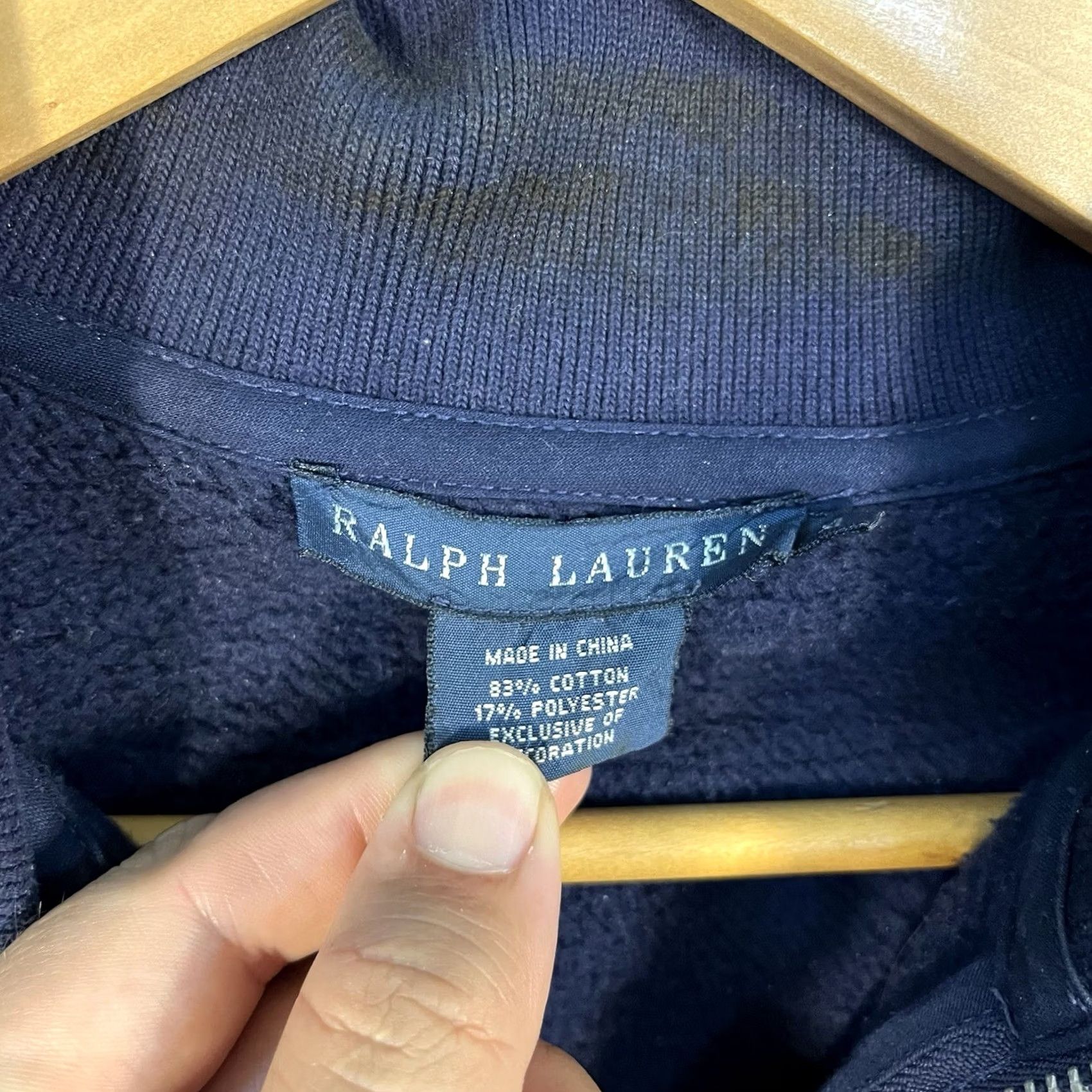 Polo Ralph Lauren VINTAGE Polo Ralph Lauren USA Mt Whitney Patch Sweatshirt Mens XL White Navy Zip Size US XL / EU 56 / 4 - 6 Thumbnail