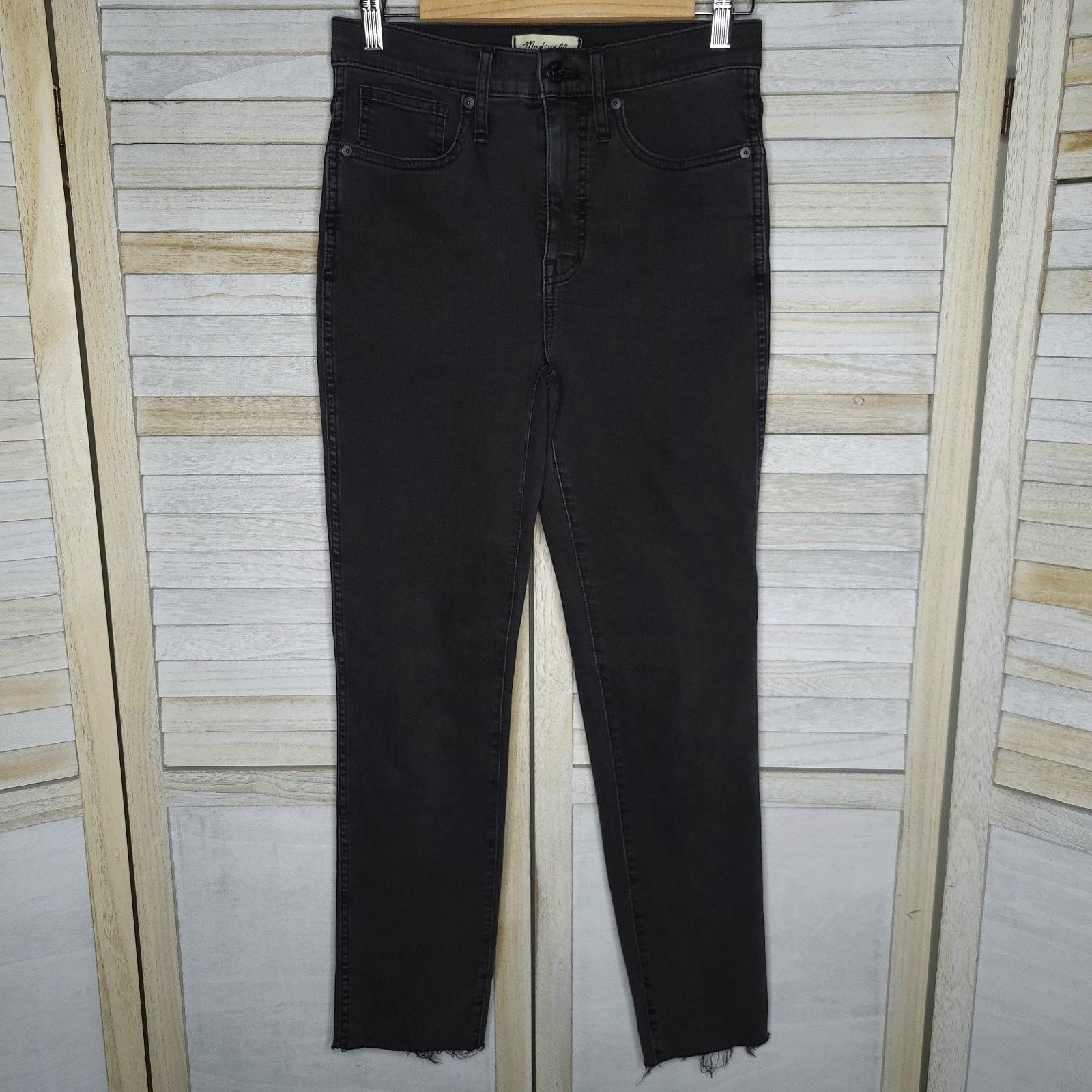 Madewell Madewell Black Stovepipe High Rise Slim Straight jeans 26T Size 28" / US 6 / IT 42 - 1 Thumbnail