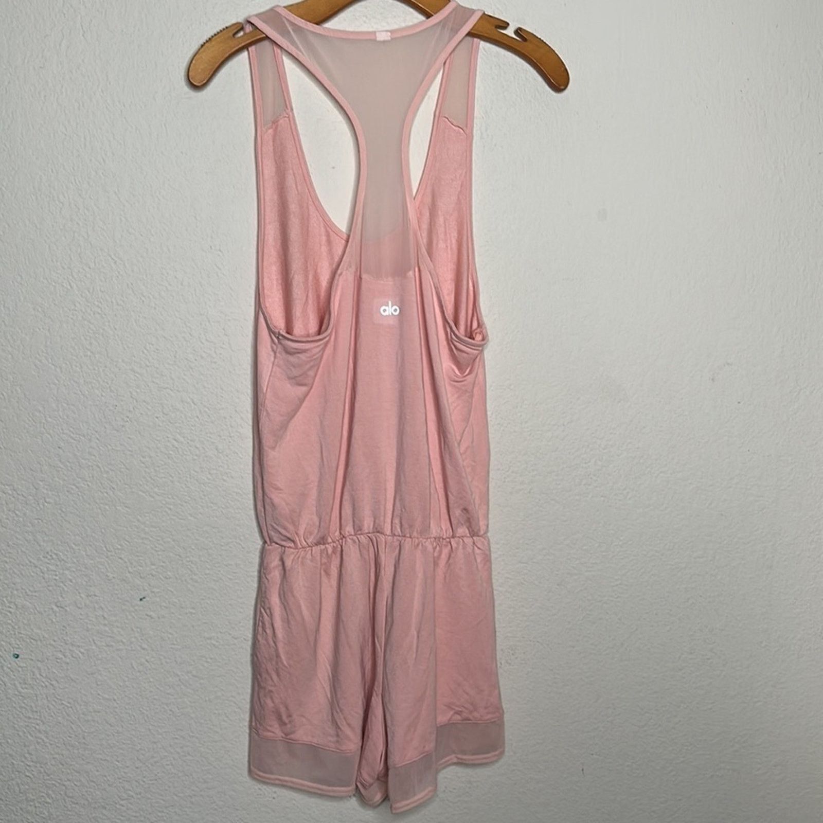 Alo Yoga Revolve Alo Yoga Tranquility Romper in Shell (Peach) Size L Size 31" - 11 Thumbnail