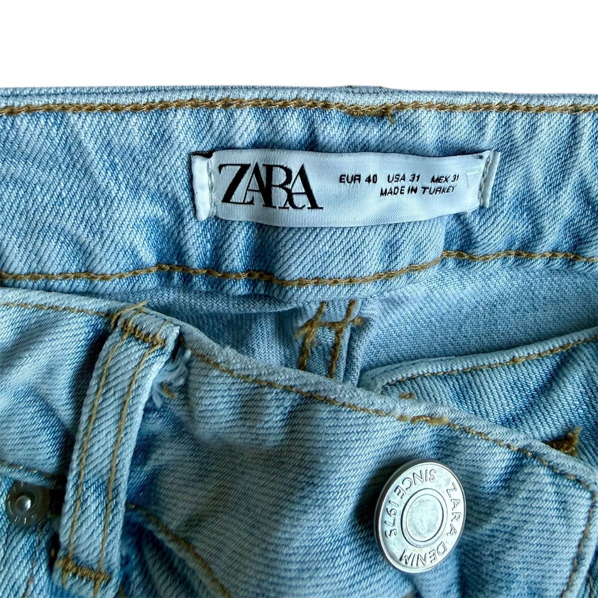 Zara Zara Man Light Distressed Jeans, Skinny Fit - Size 31 Size US 31 - 3 Thumbnail