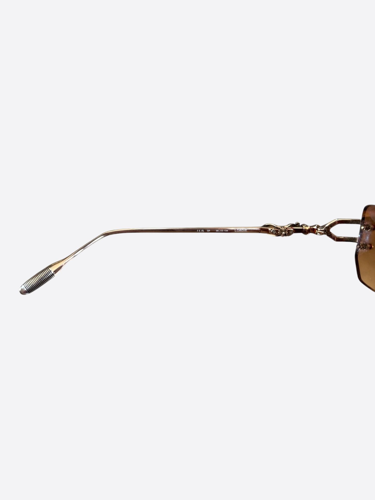 Chrome Hearts Chrome Hearts Gold Lordie Sunglasses Size ONE SIZE - 4 Thumbnail