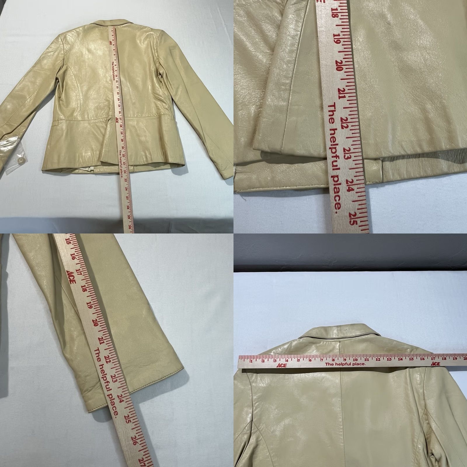 Vera Pelle Vera Pelle Leather Jacket Women M Beige 42 Italian Made in Italy Size M / US 6-8 / IT 42-44 - 8 Thumbnail