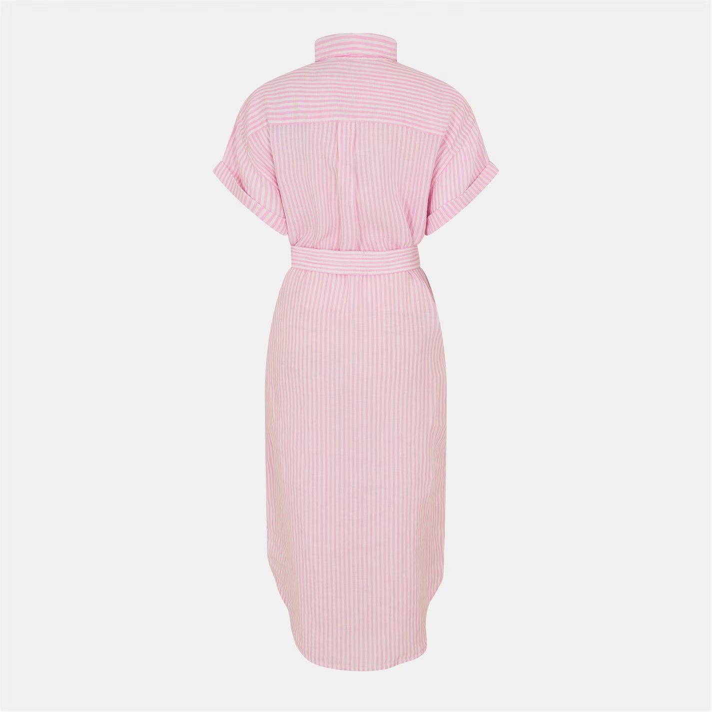 Polo Ralph Lauren o1g2r1mq0825 Polo Shirt Dress in White/Pink Size L / US 10 / IT 46 - 2 Thumbnail