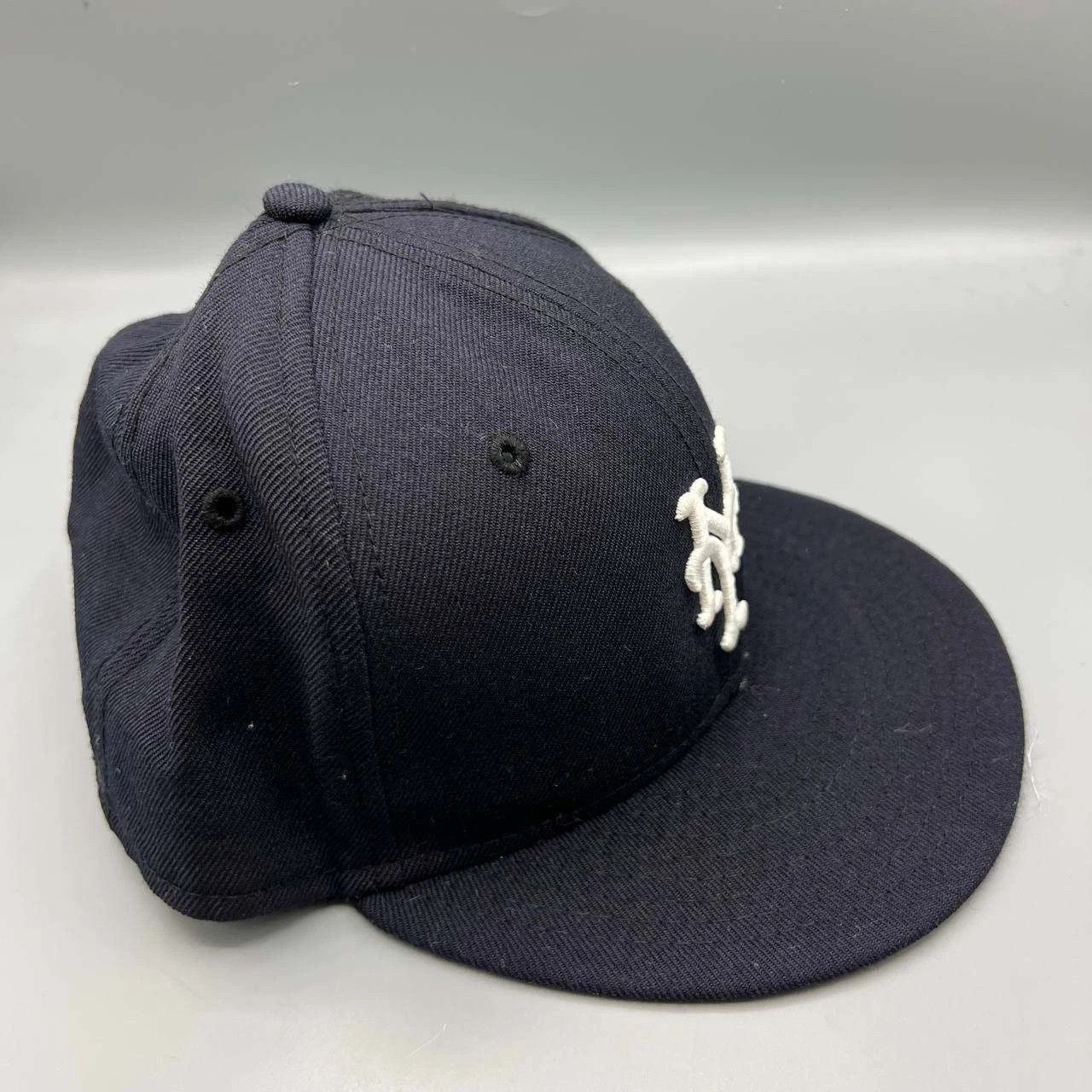 New Era New York Mets Hat Men 7 3/8 Black Gray Embroidered Fitted Size ONE SIZE - 4 Thumbnail