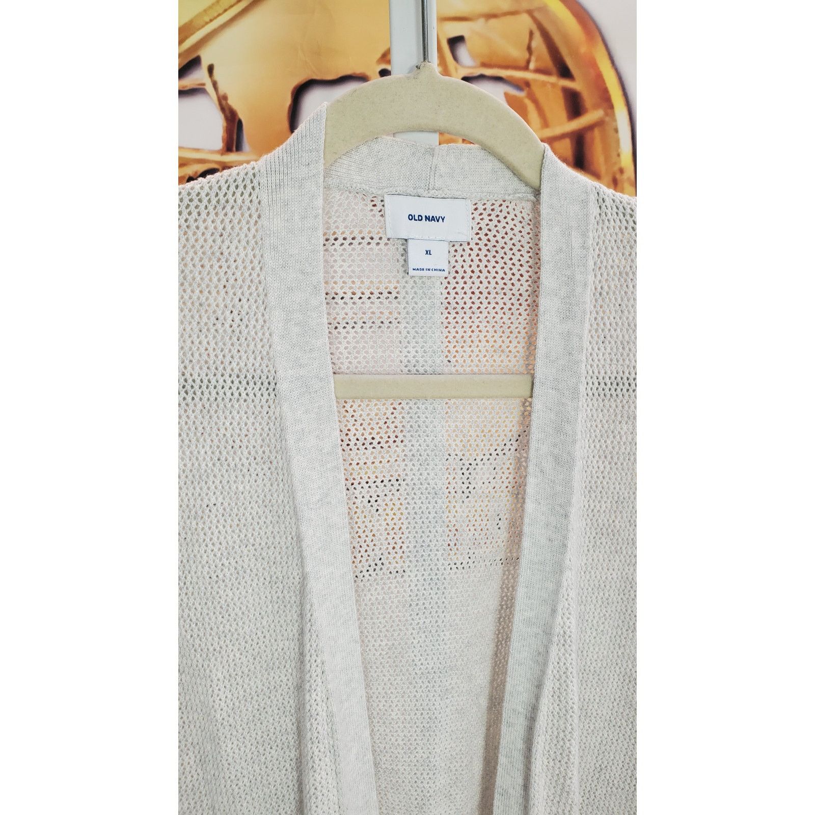 Old Navy Old Navy Grey Open Knit Cardigan XL Size XL / US 12-14 / IT 48-50 - 3 Thumbnail