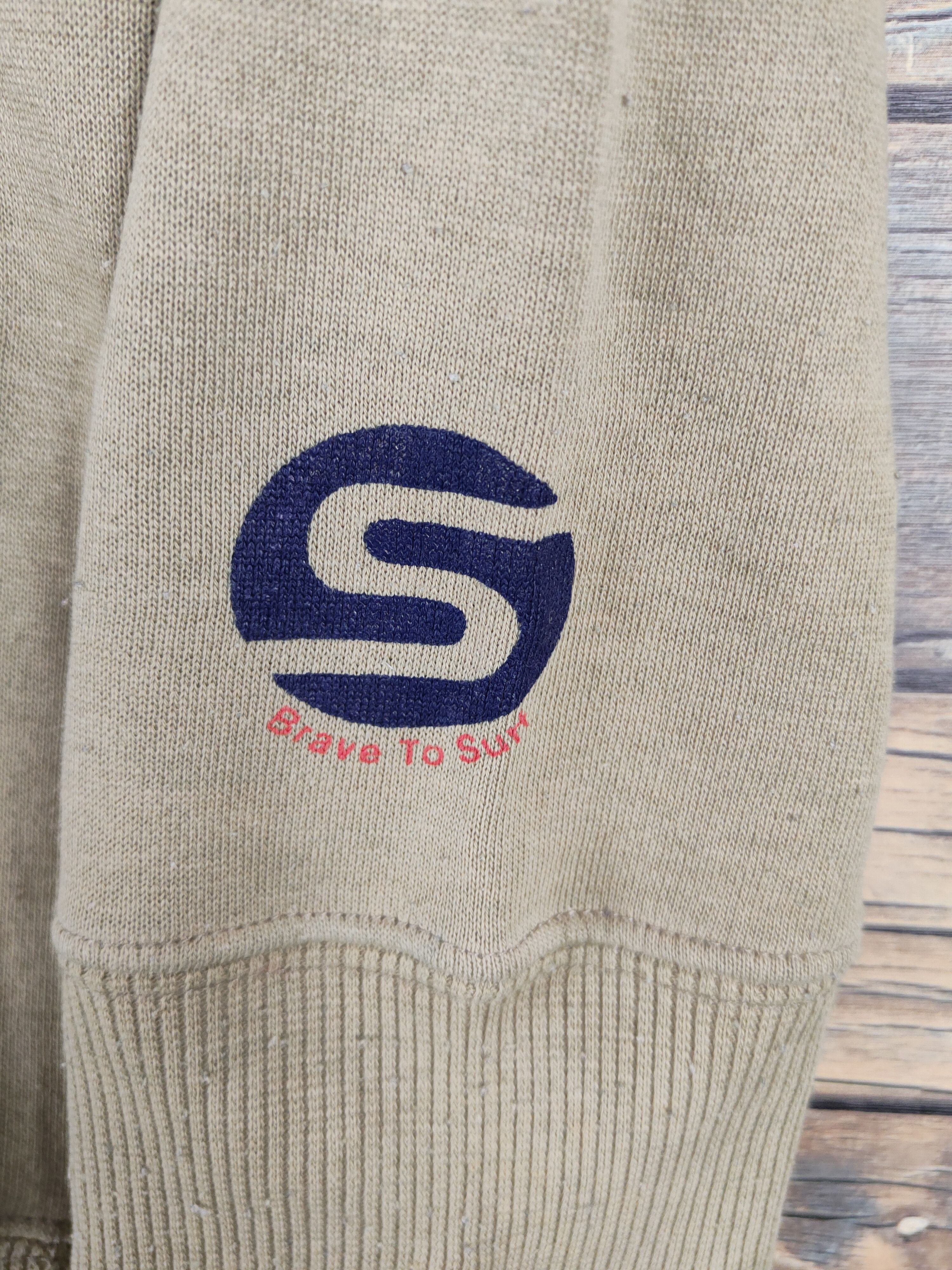 Japanese Brand × Vintage Modern Label long board Light Olive Sweatshirts #W1127 Size US L / EU 52-54 / 3 - 6 Thumbnail