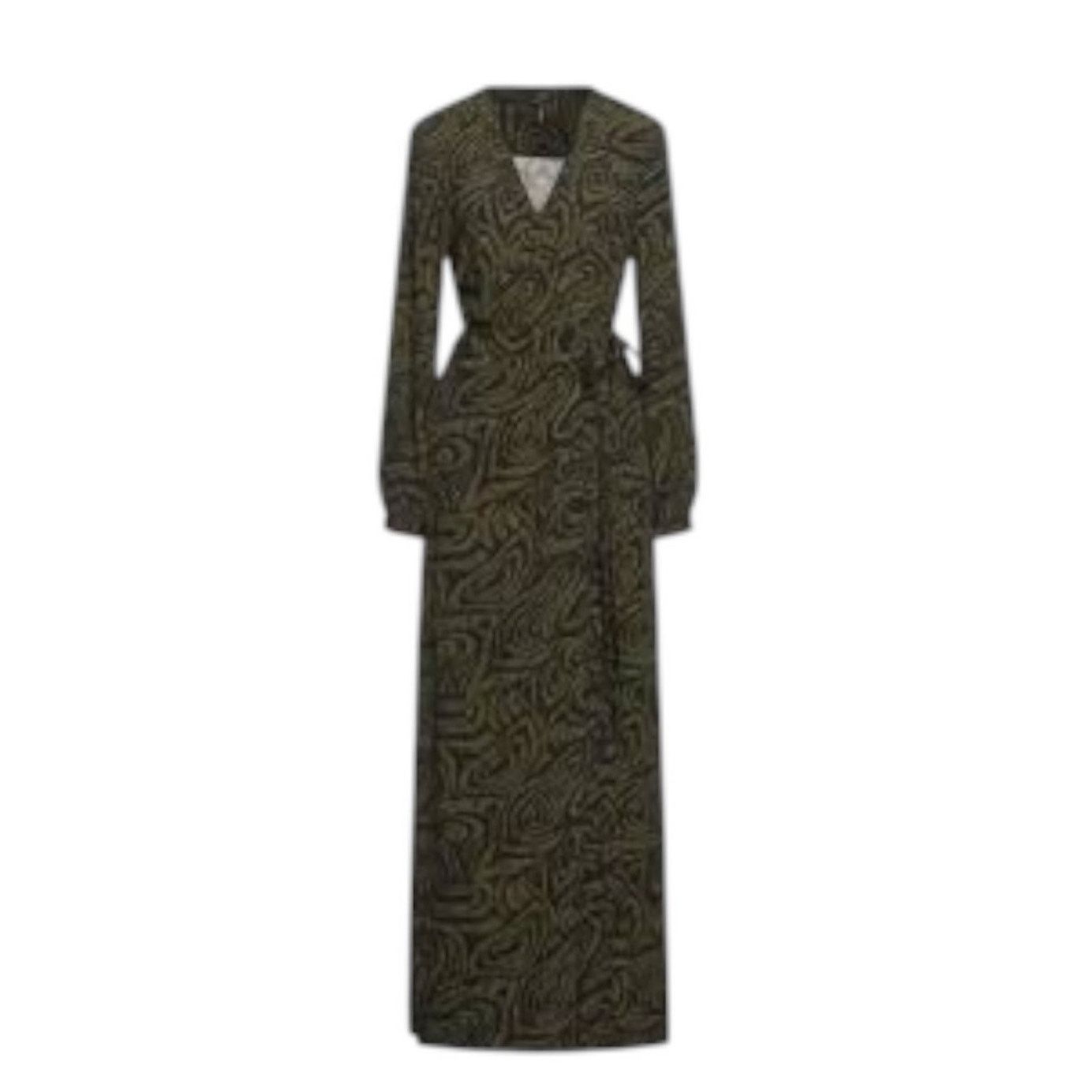 Scotch & Soda Scotch & Soda NWT Wrap Maxi Dress Olive Abstract Print M Size M / US 6-8 / IT 42-44 - 4 Thumbnail