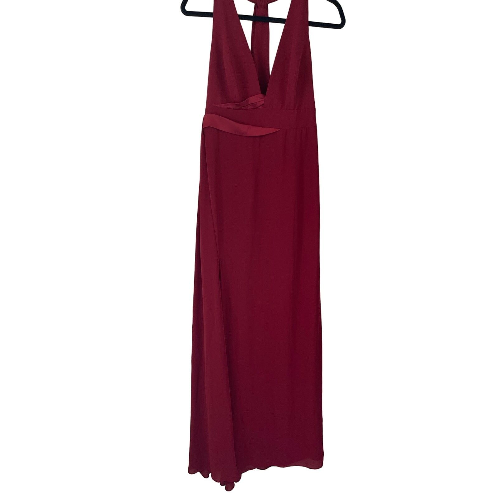 Halston Halston V Neck Halter Gown, NWT, size: 8 Size M / US 6-8 / IT 42-44 - 4 Thumbnail
