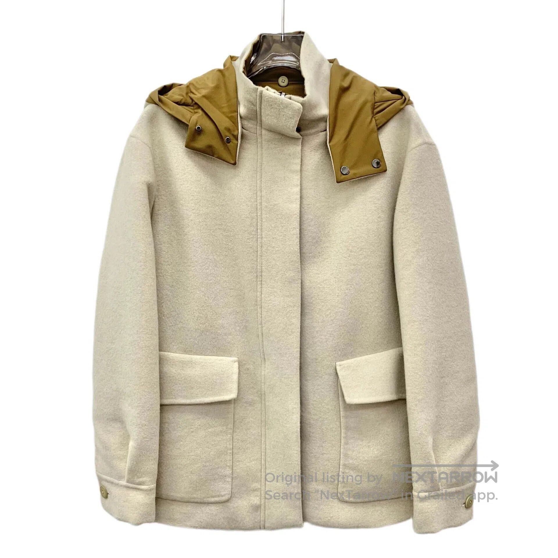 Loro Piana LORO PIANA Color Blocked Cashmere Hooded Long Sleeve Rever Size XS / US 0-2 / IT 36-38 - 1 Thumbnail