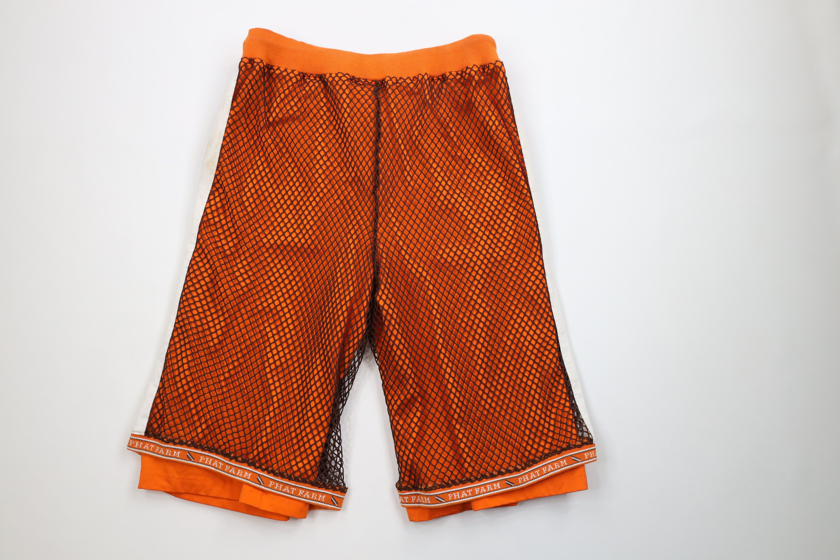 Phat Farm × Vintage Vintage Phat Farm Heavyweight Mesh Net Basketball Shorts Size US 36 / EU 52 - 8 Thumbnail
