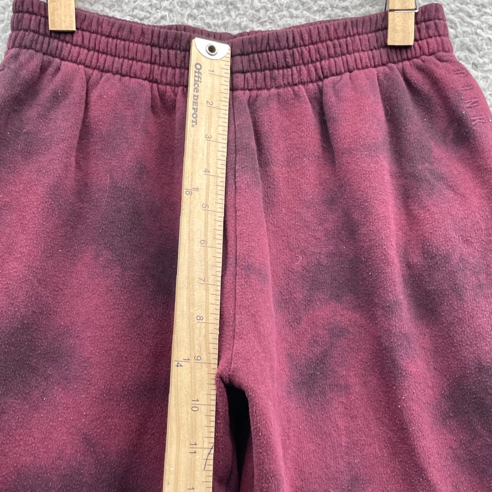 Victoria's Secret PINK Victorias Secret Sweatpants Womens 25x27 Burgundy TieDye Jogger Lounge Gym Size 28" / US 6 / IT 42 - 7 Thumbnail