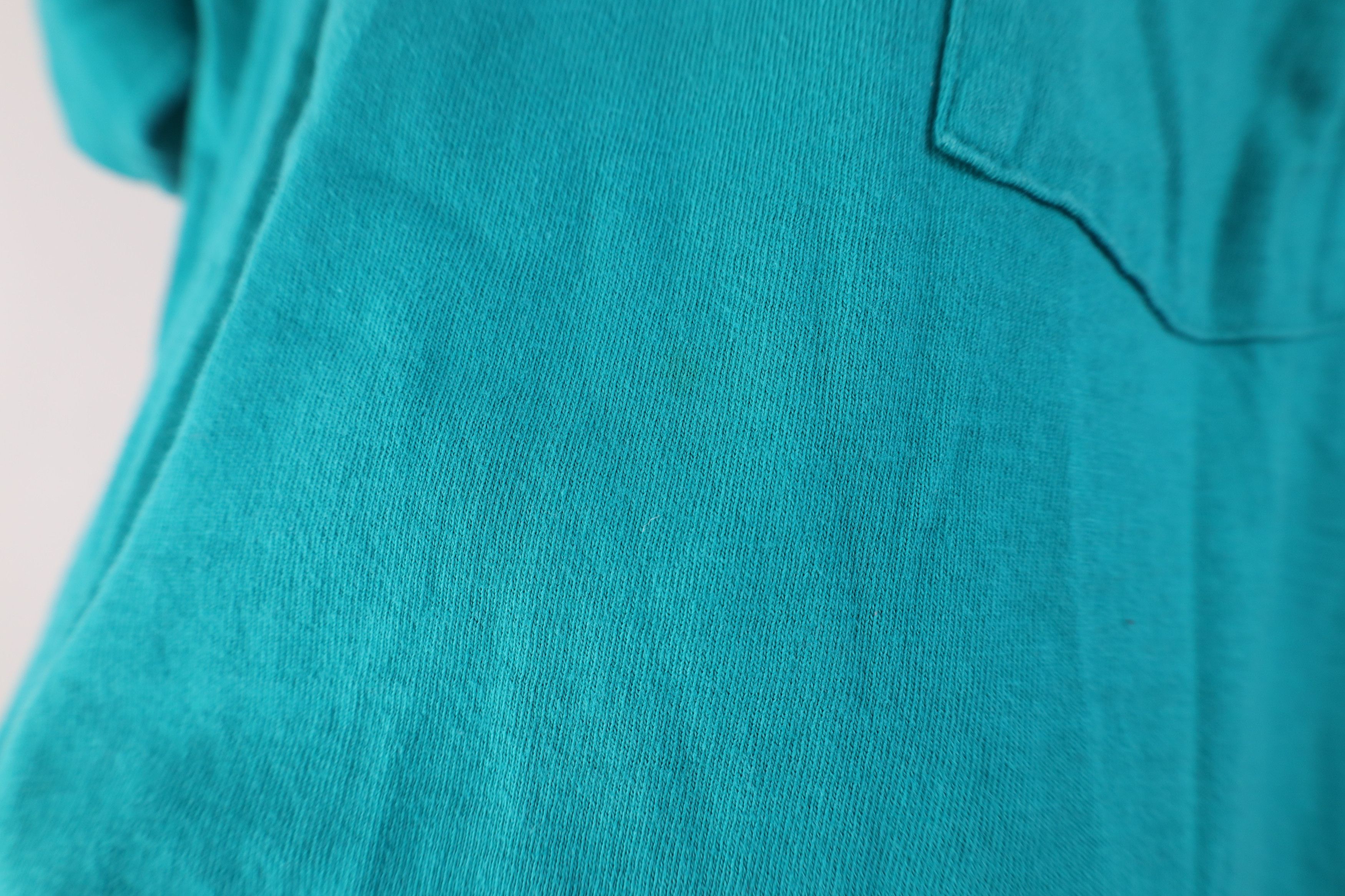 Vintage Vintage 90s Streetwear Heavy Cotton Pocket T-Shirt Teal USA Size US M / EU 48-50 / 2 - 7 Thumbnail